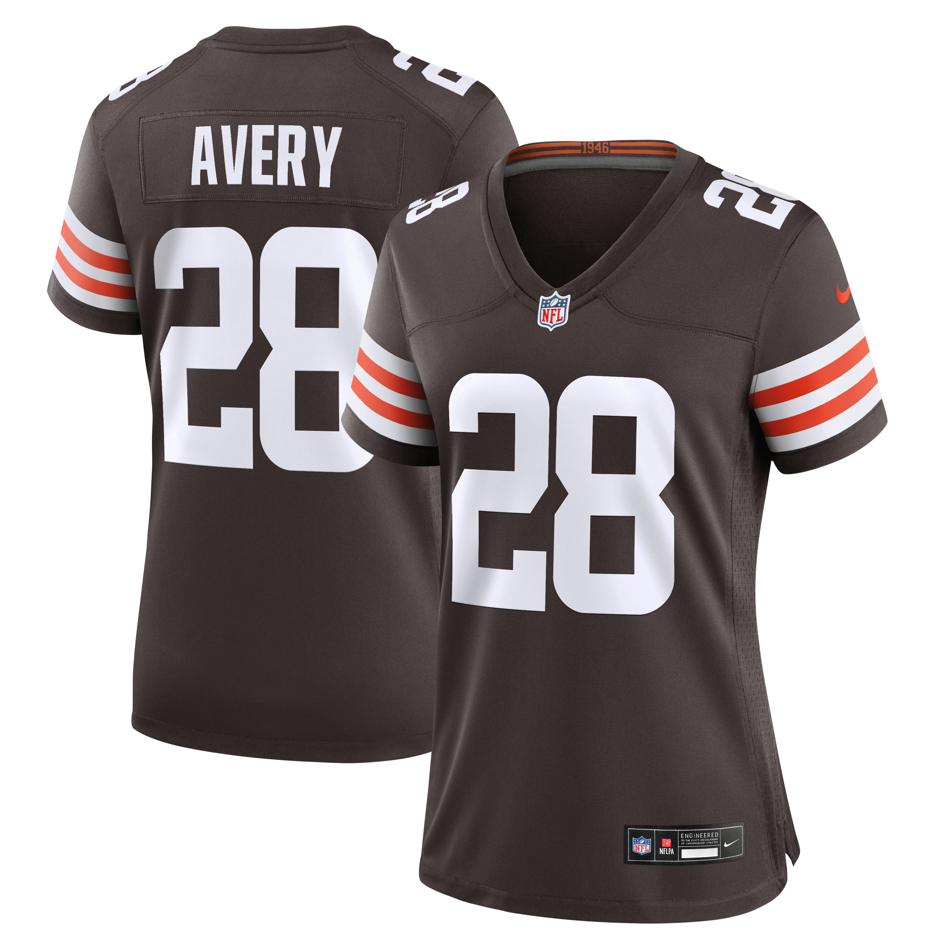 Tre Avery Cleveland Browns Women's Team Game Jersey - Brown - Image 2