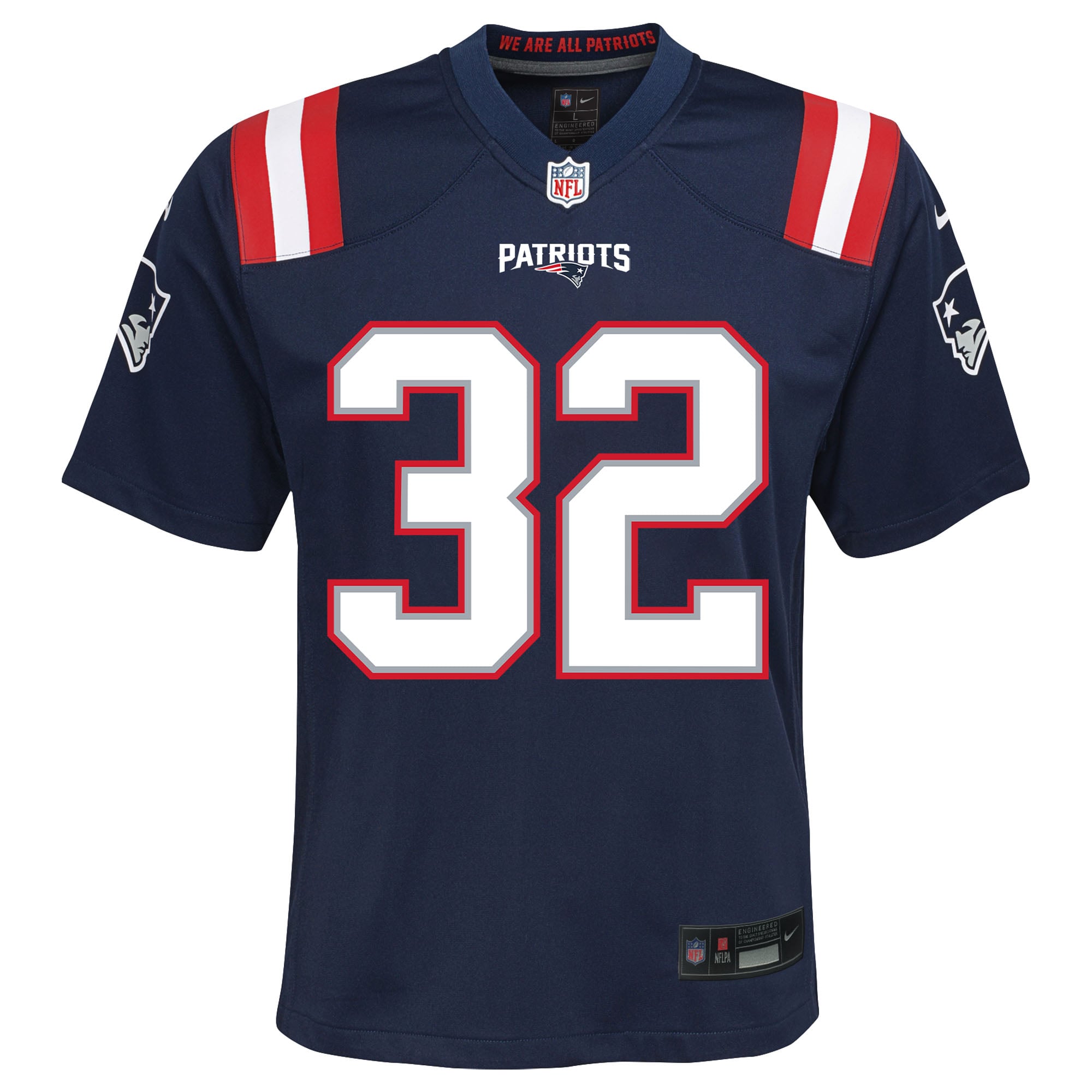 TreVeyon Henderson New England Patriots Youth Team Game Jersey - Navy - Image 3