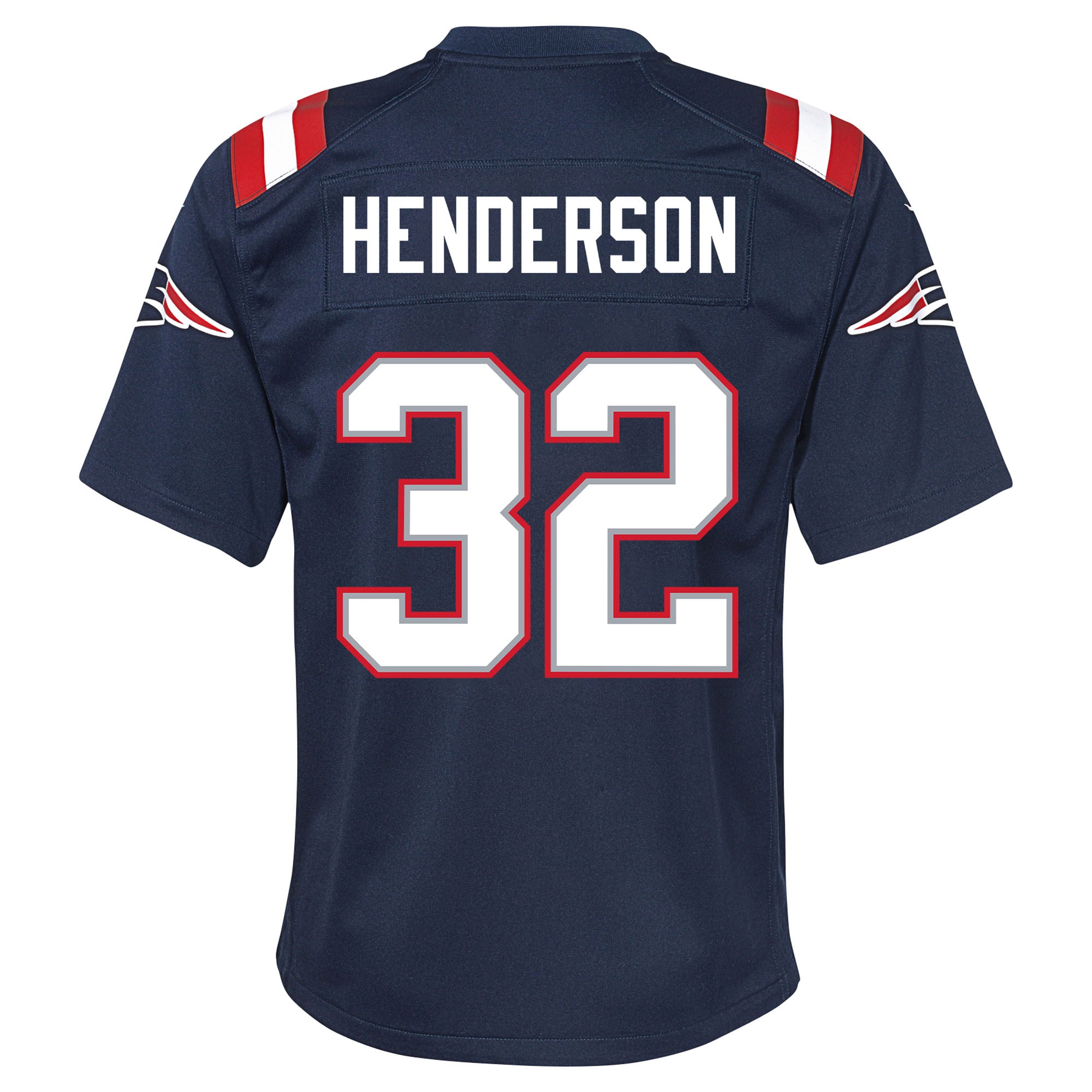 TreVeyon Henderson New England Patriots Youth Team Game Jersey - Navy - Image 4