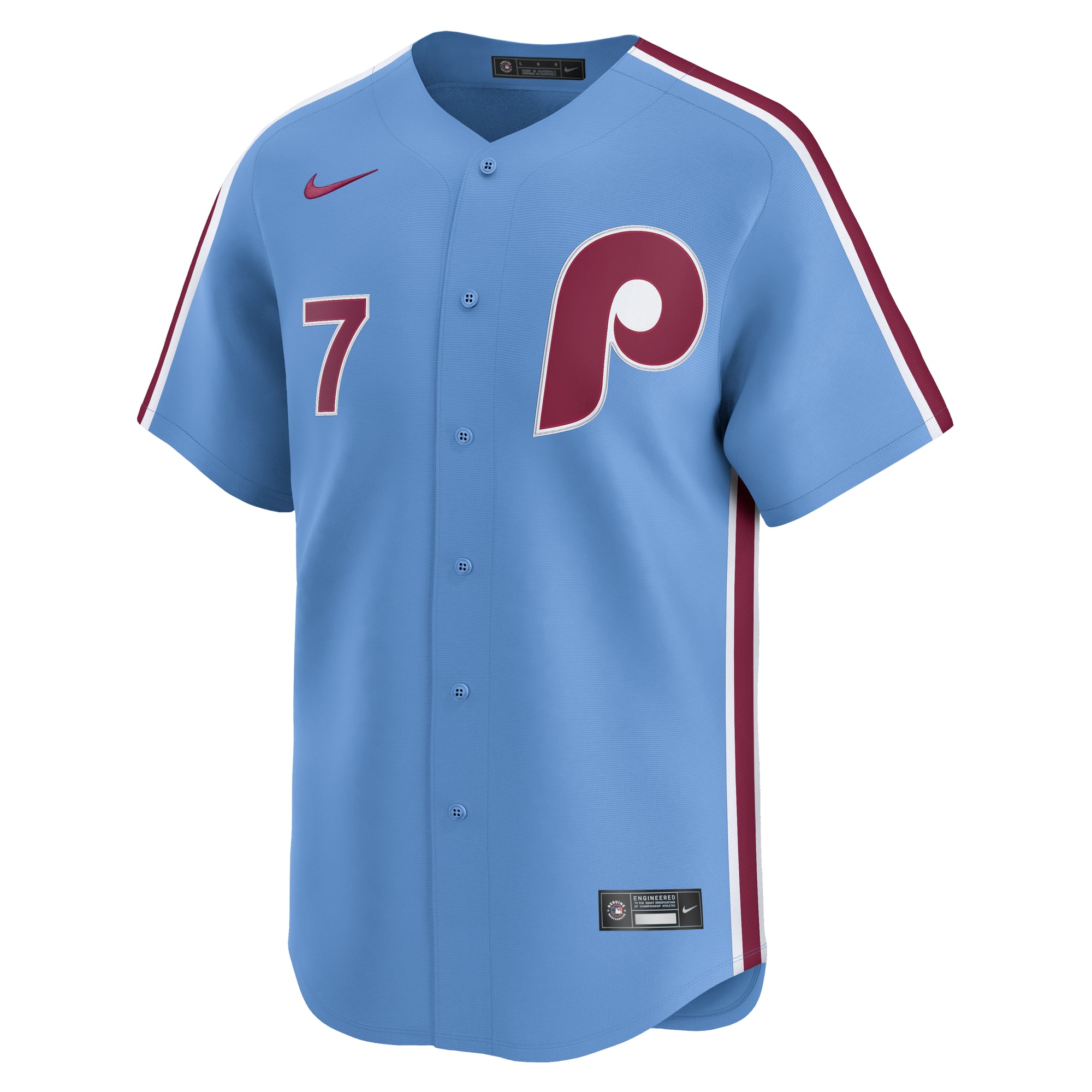 Trea Turner Philadelphia Phillies Alternate Limited Player Jersey - Light Blue - Image 3