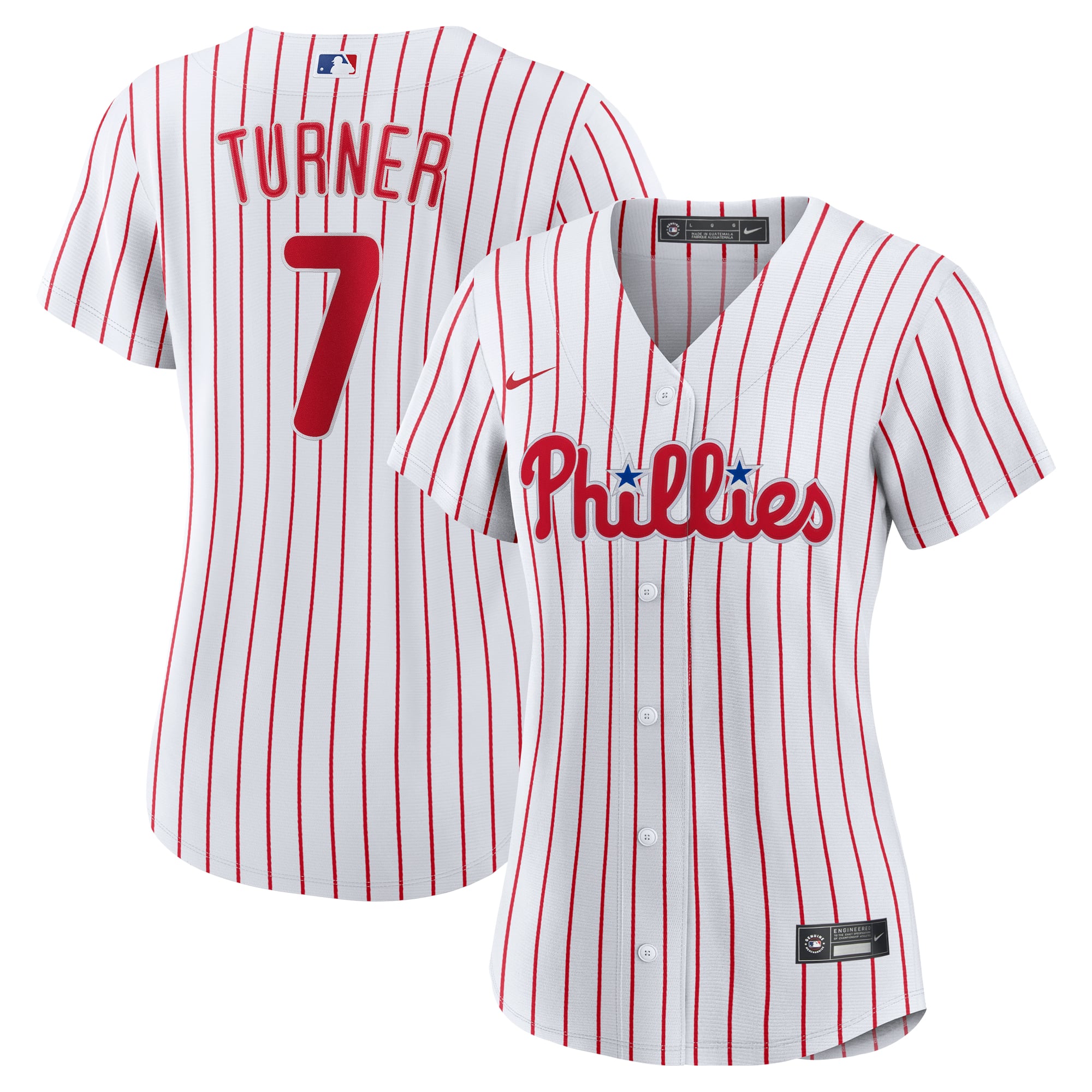 Trea Turner Philadelphia Phillies Women's Home Player Jersey - White - Image 2