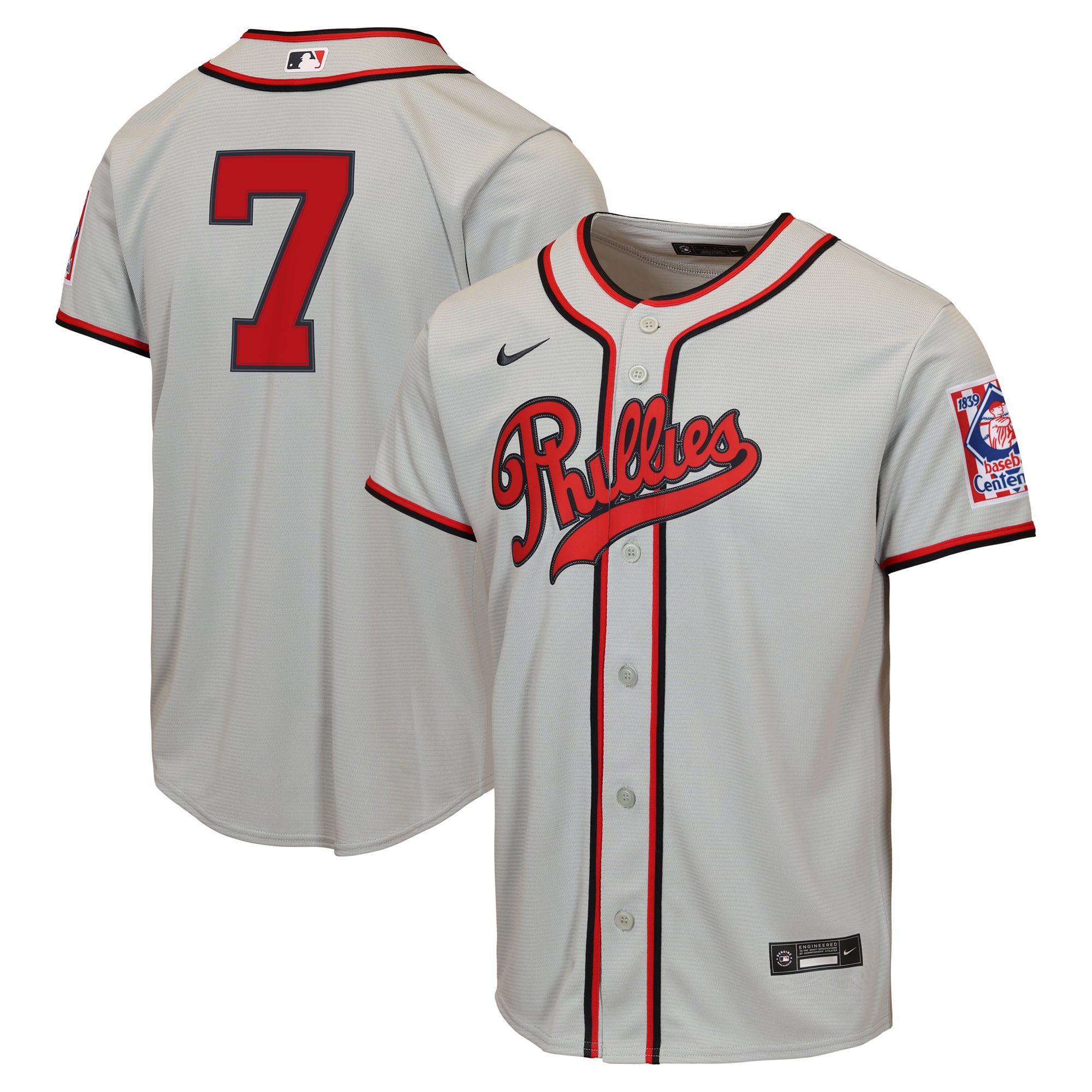 Trea Turner Philadelphia Phillies Youth 2026 Field of Dreams Jersey - Gray