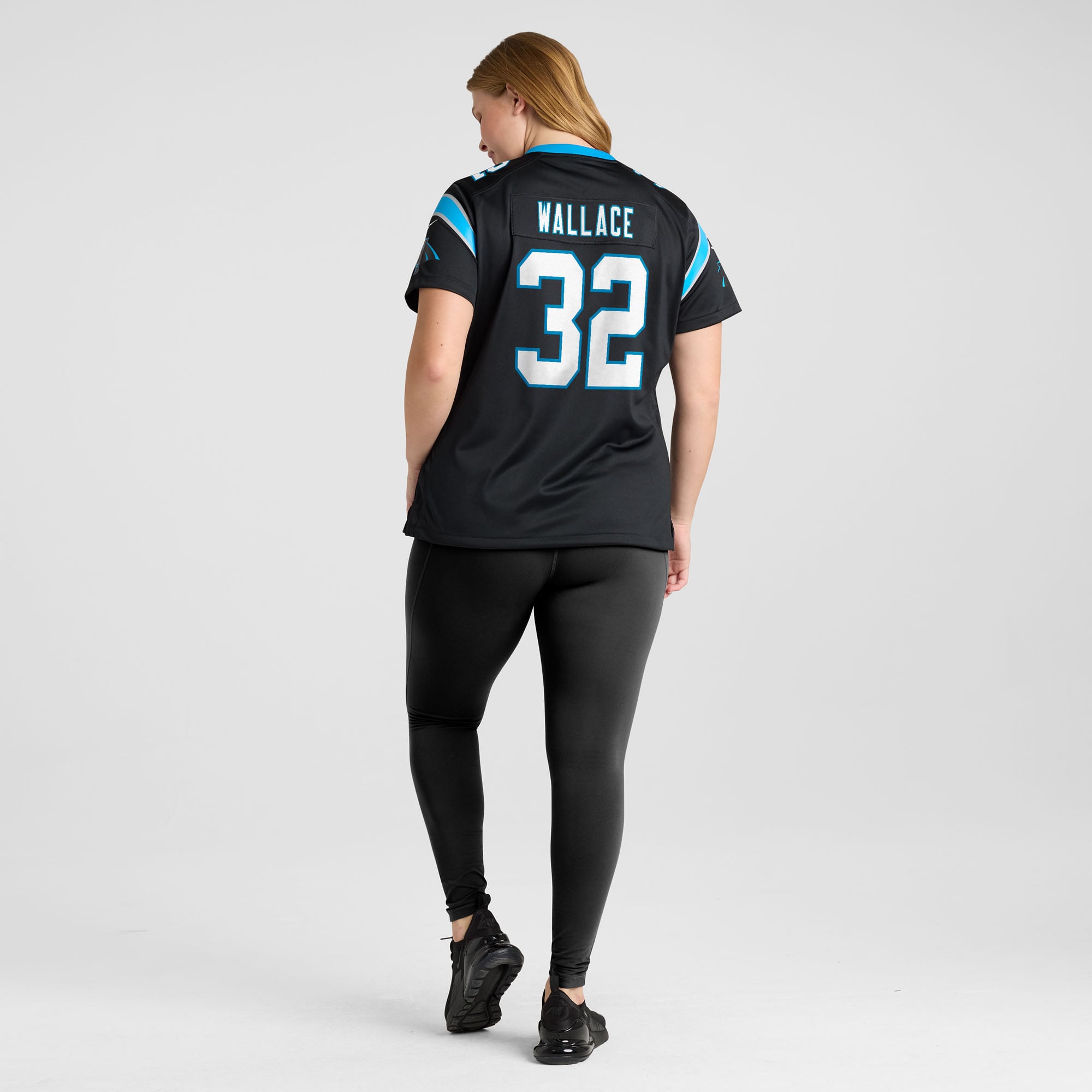 Trevin Wallace Carolina Panthers Women's Team Game Jersey - Black - Image 8