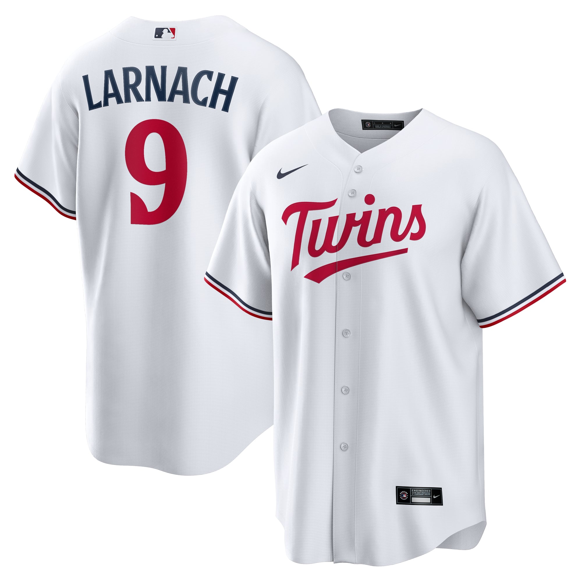Trevor Larnach Minnesota Twins Home Jersey - White - Image 2