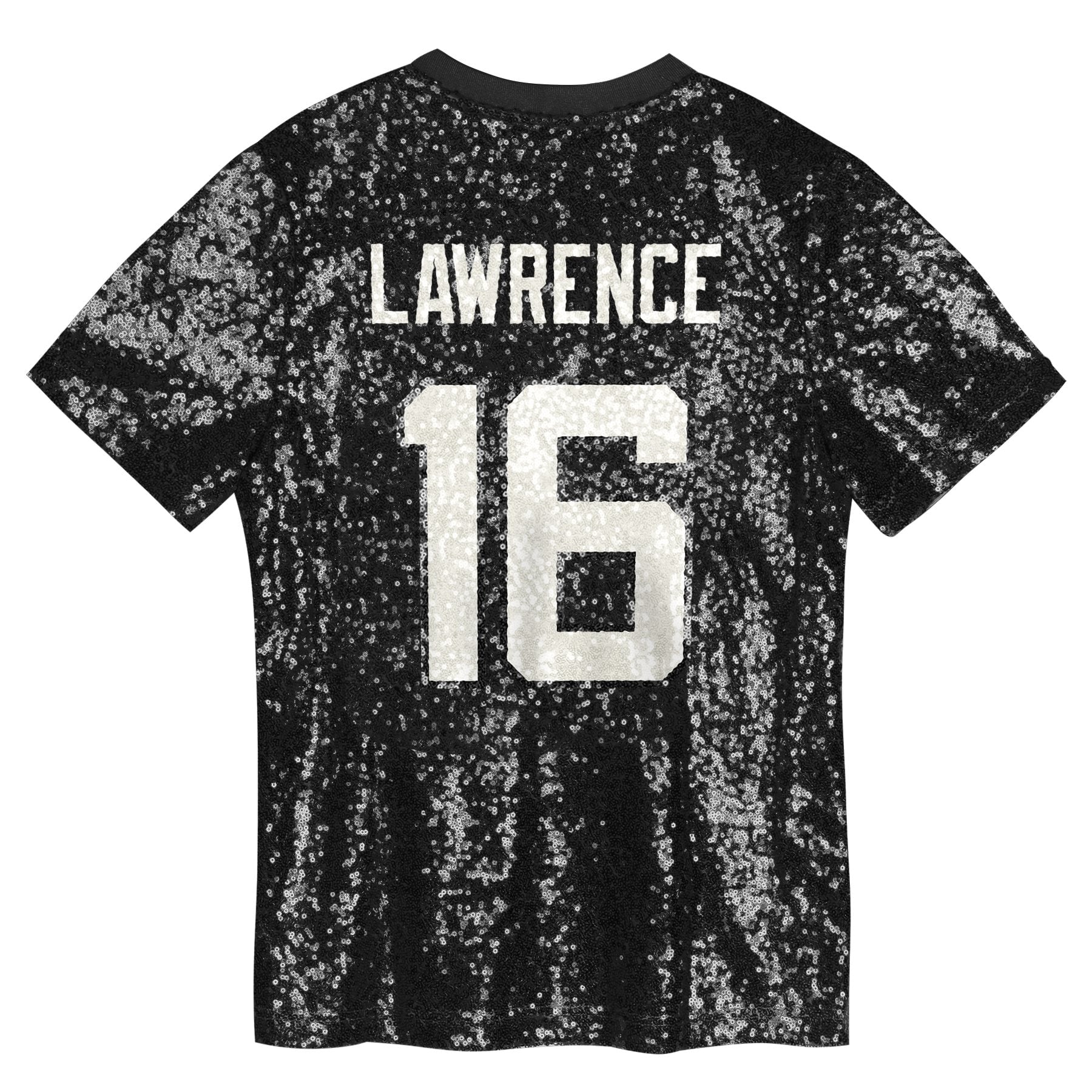 Trevor Lawrence Jacksonville Jaguars Girls Youth Sequin V-Neck Fashion Jersey - Black - Image 4