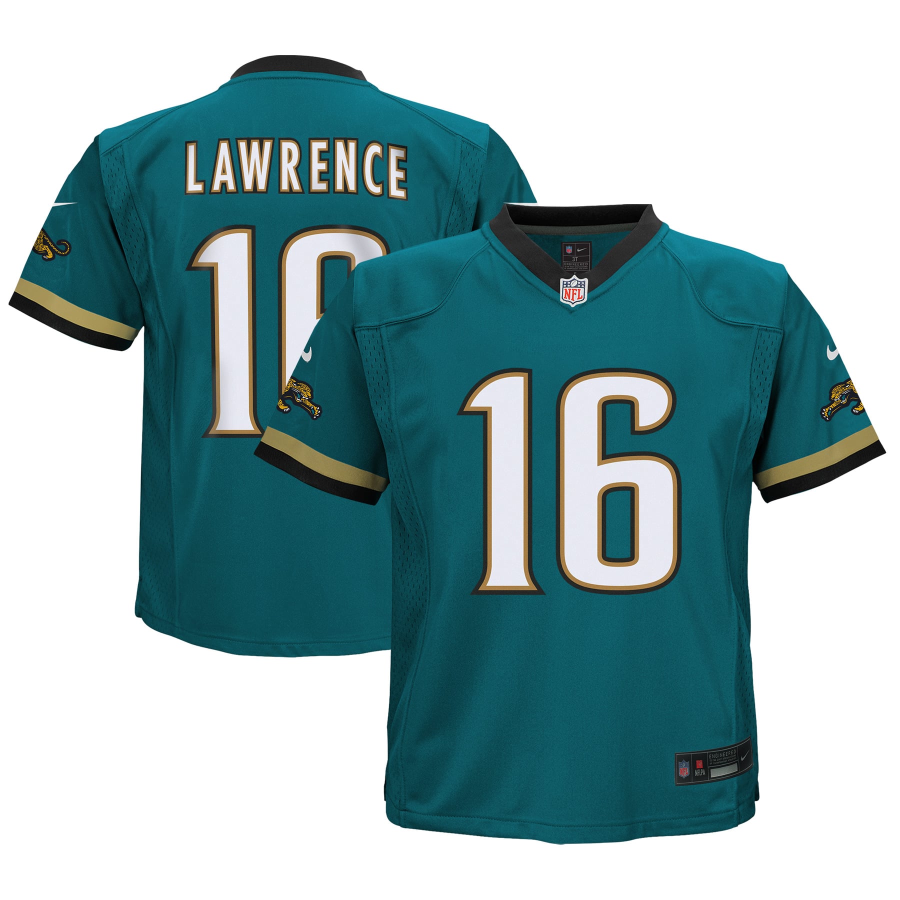 Trevor Lawrence Jacksonville Jaguars Infant Alternate Prowler Throwback Player Game Jersey - Teal - Image 2