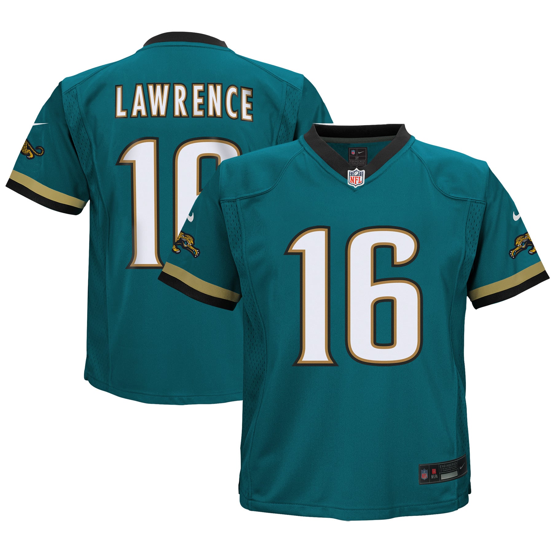 Trevor Lawrence Jacksonville Jaguars Preschool Prowler Throwback Player Game Jersey - Teal - Image 2
