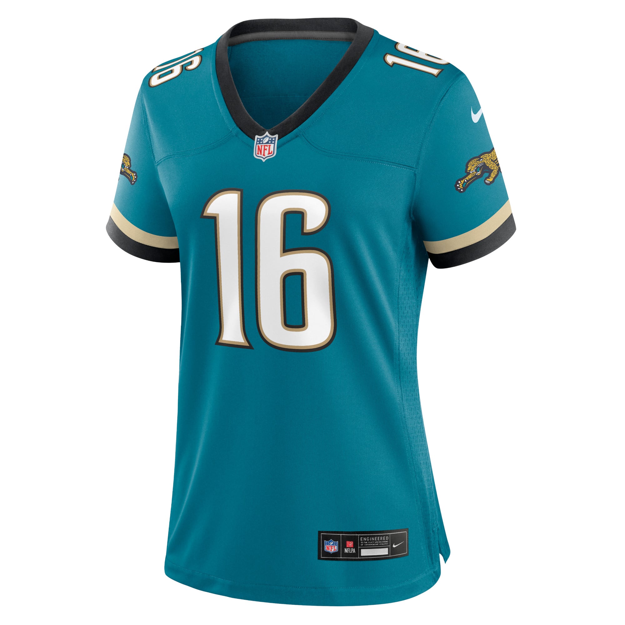 Trevor Lawrence Jacksonville Jaguars Women's Prowler Throwback Game Jersey - Teal - Image 3