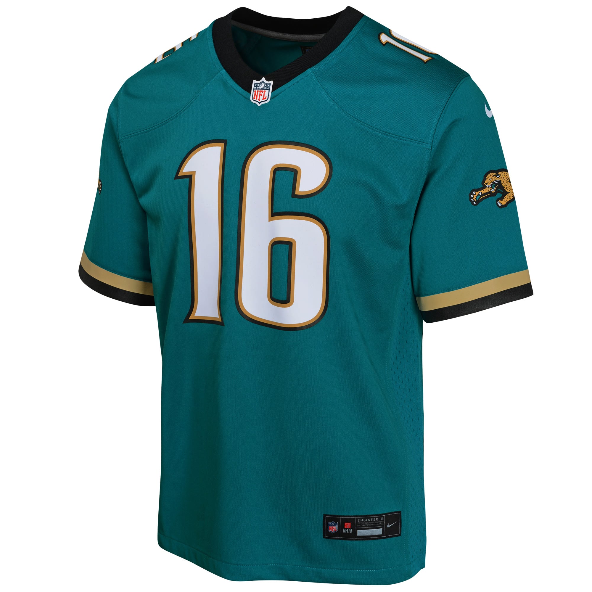 Trevor Lawrence Jacksonville Jaguars Youth Game Jersey - Teal - Image 3