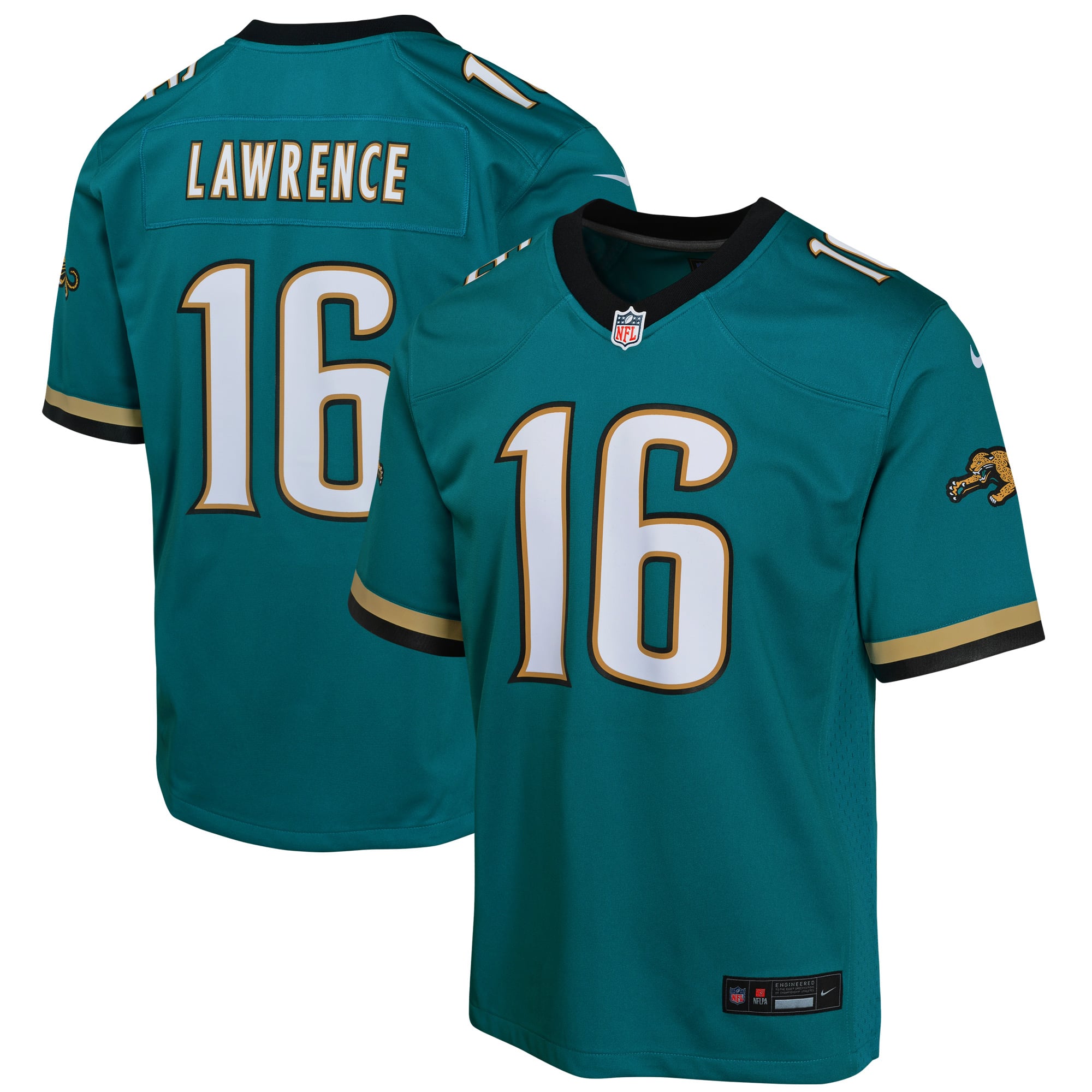 Trevor Lawrence Jacksonville Jaguars Youth Game Jersey - Teal - Image 2