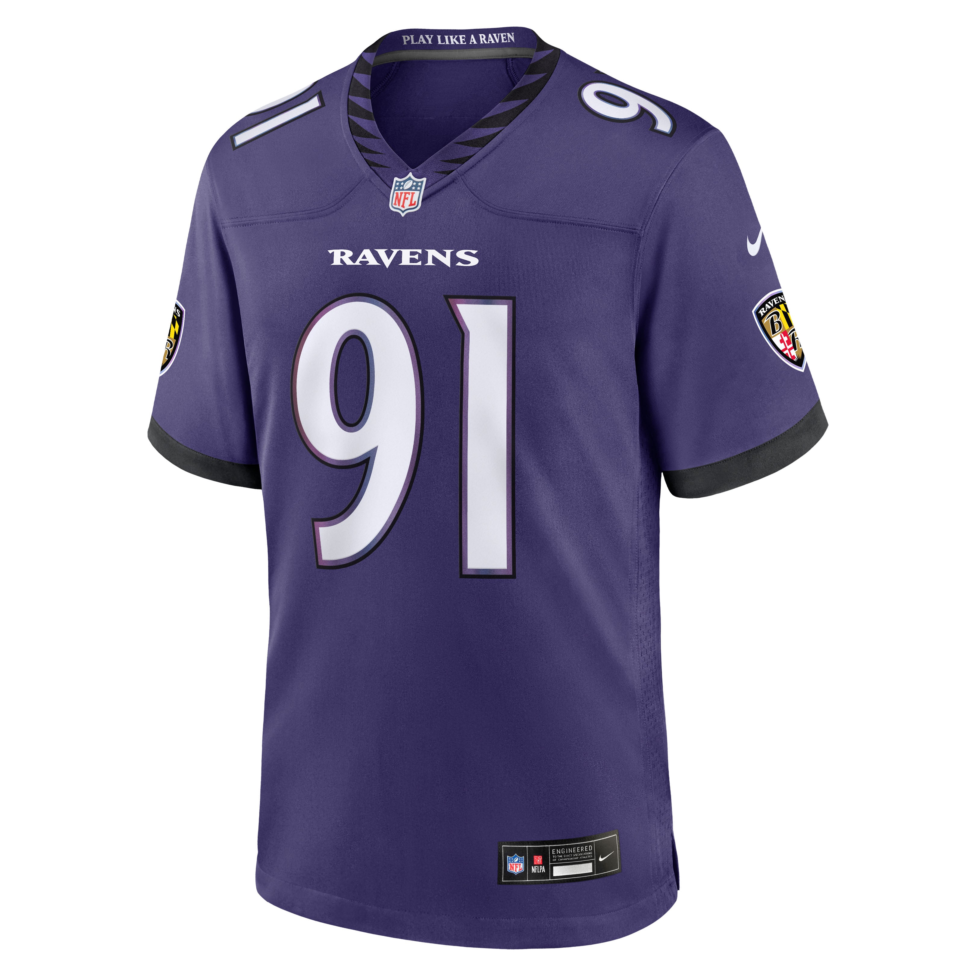 Trey Hendrickson Baltimore Ravens Alternate Game Jersey - Purple - Image 3