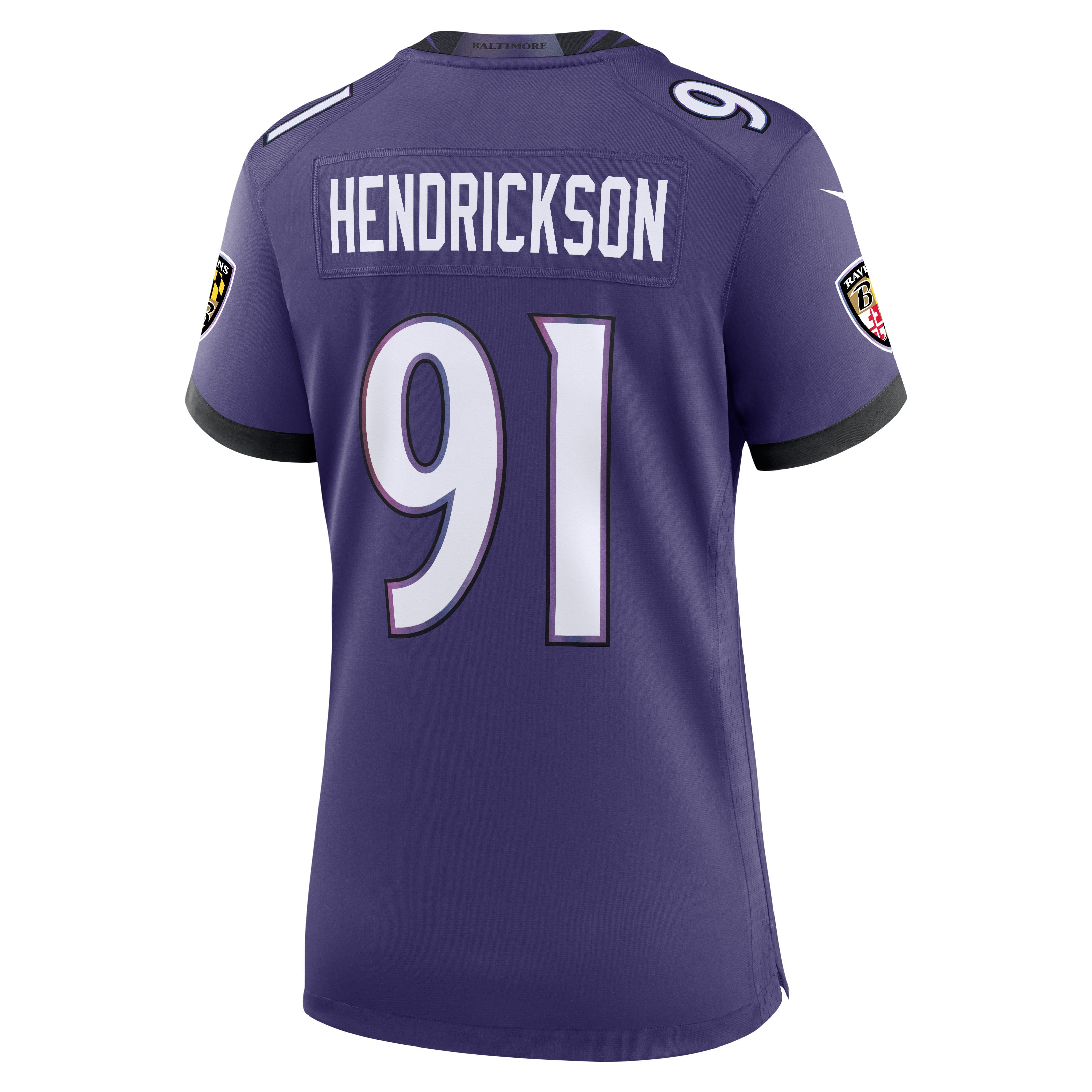 Trey Hendrickson Baltimore Ravens Women's Team Game Jersey - Purple - Image 4