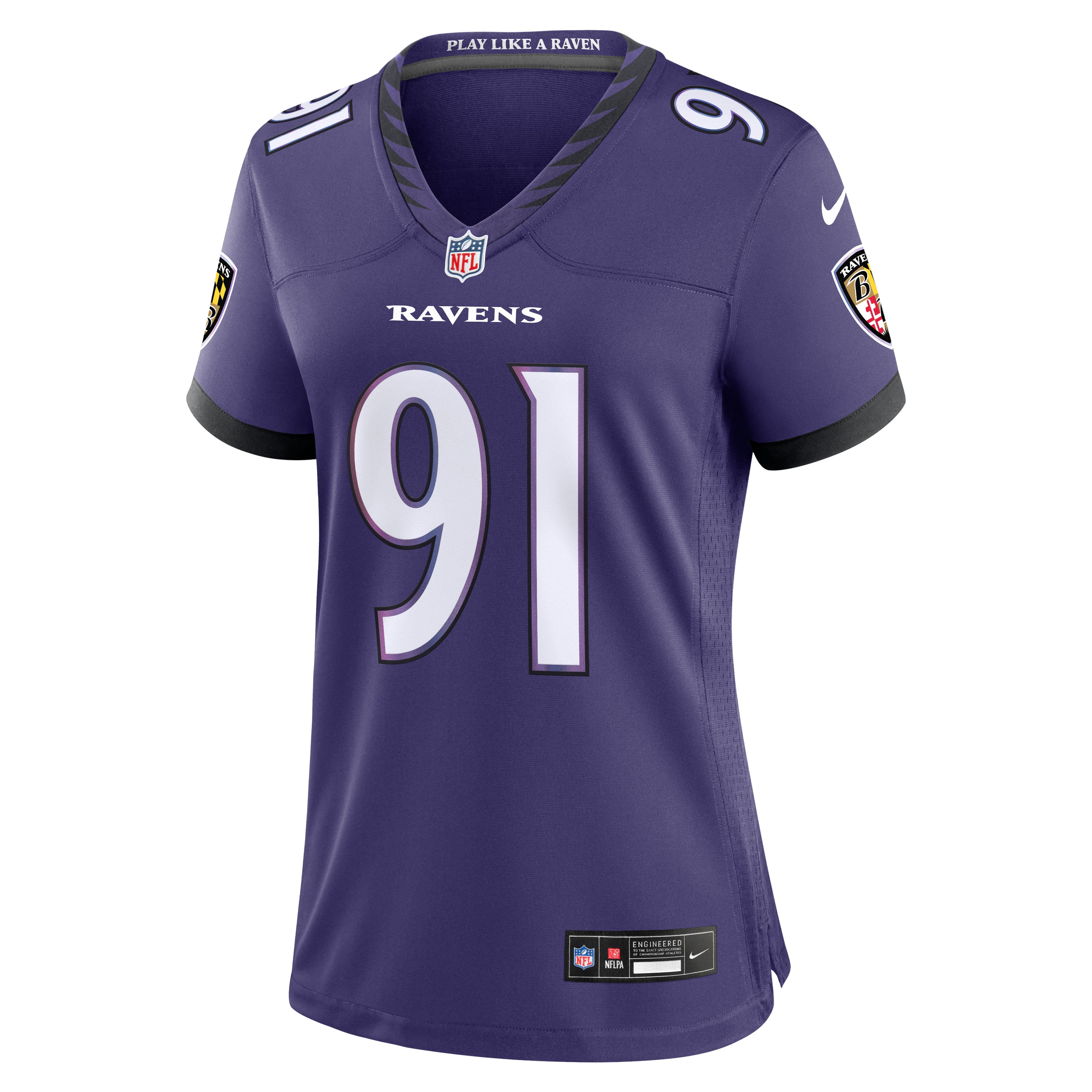 Trey Hendrickson Baltimore Ravens Women's Team Game Jersey - Purple - Image 3