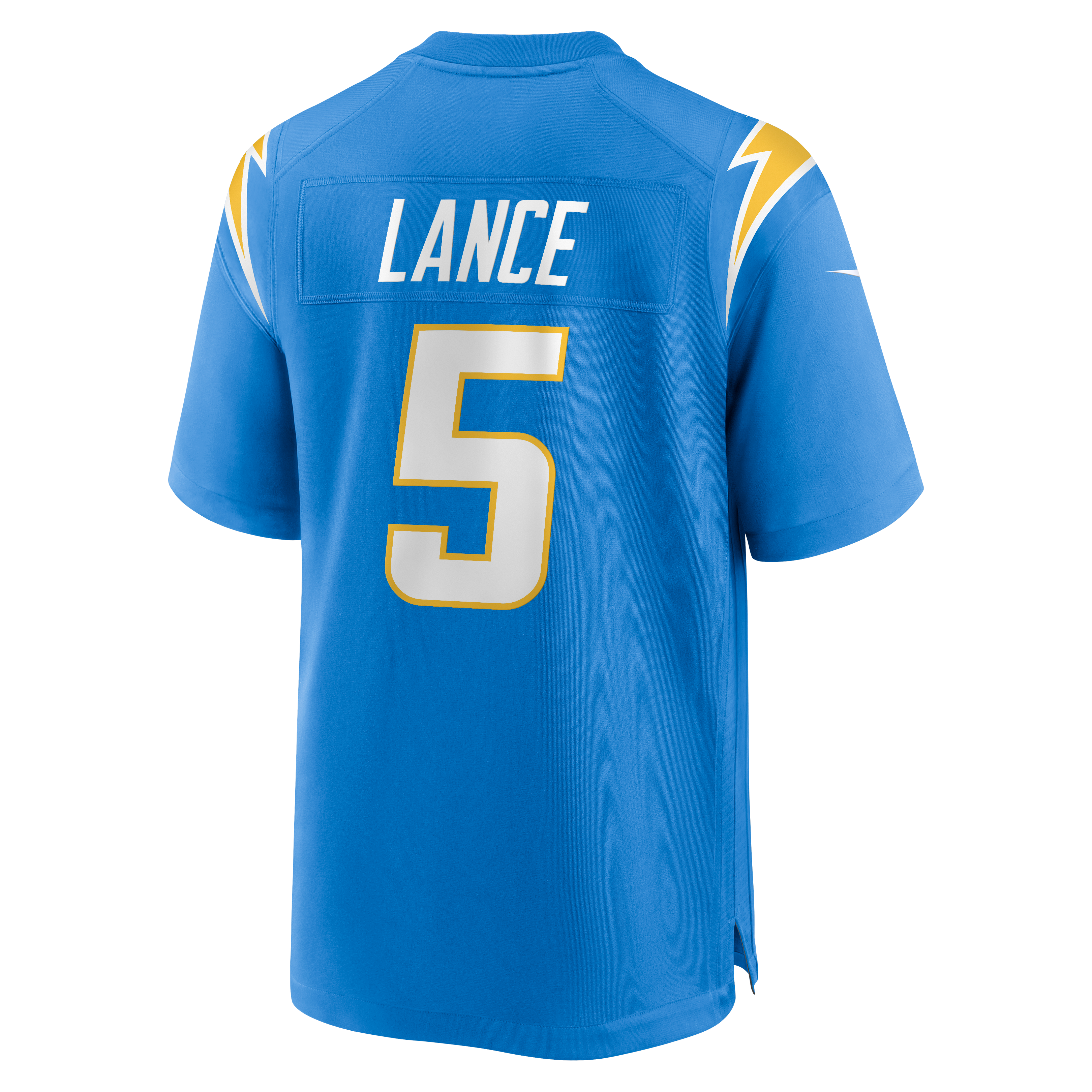 Trey Lance Los Angeles Chargers Team Game Jersey - Powder Blue - Image 4