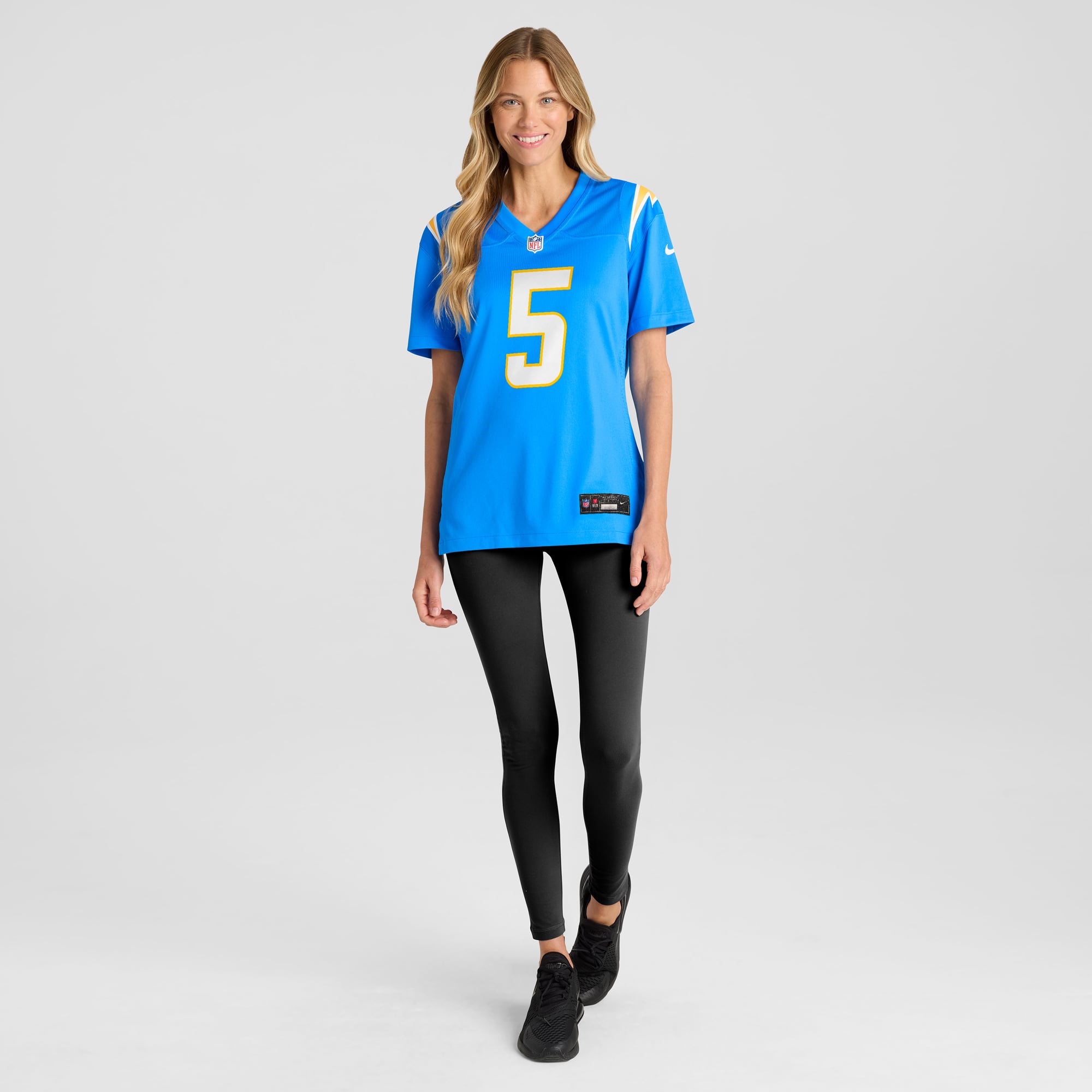 Trey Lance Los Angeles Chargers Women's Team Game Jersey - Powder Blue - Image 5