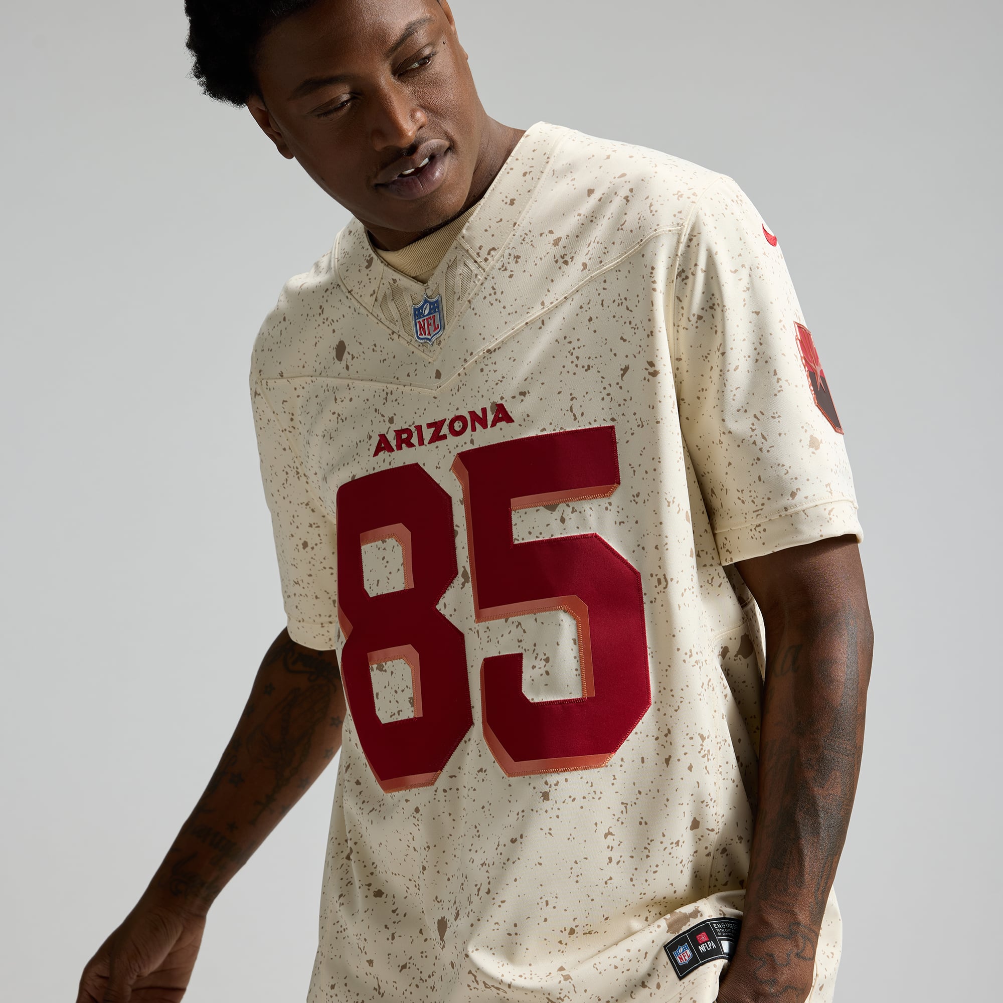 Trey McBride Arizona Cardinals 2025 Rivalries Collection Stitched Limited Jersey - Natural - Image 8