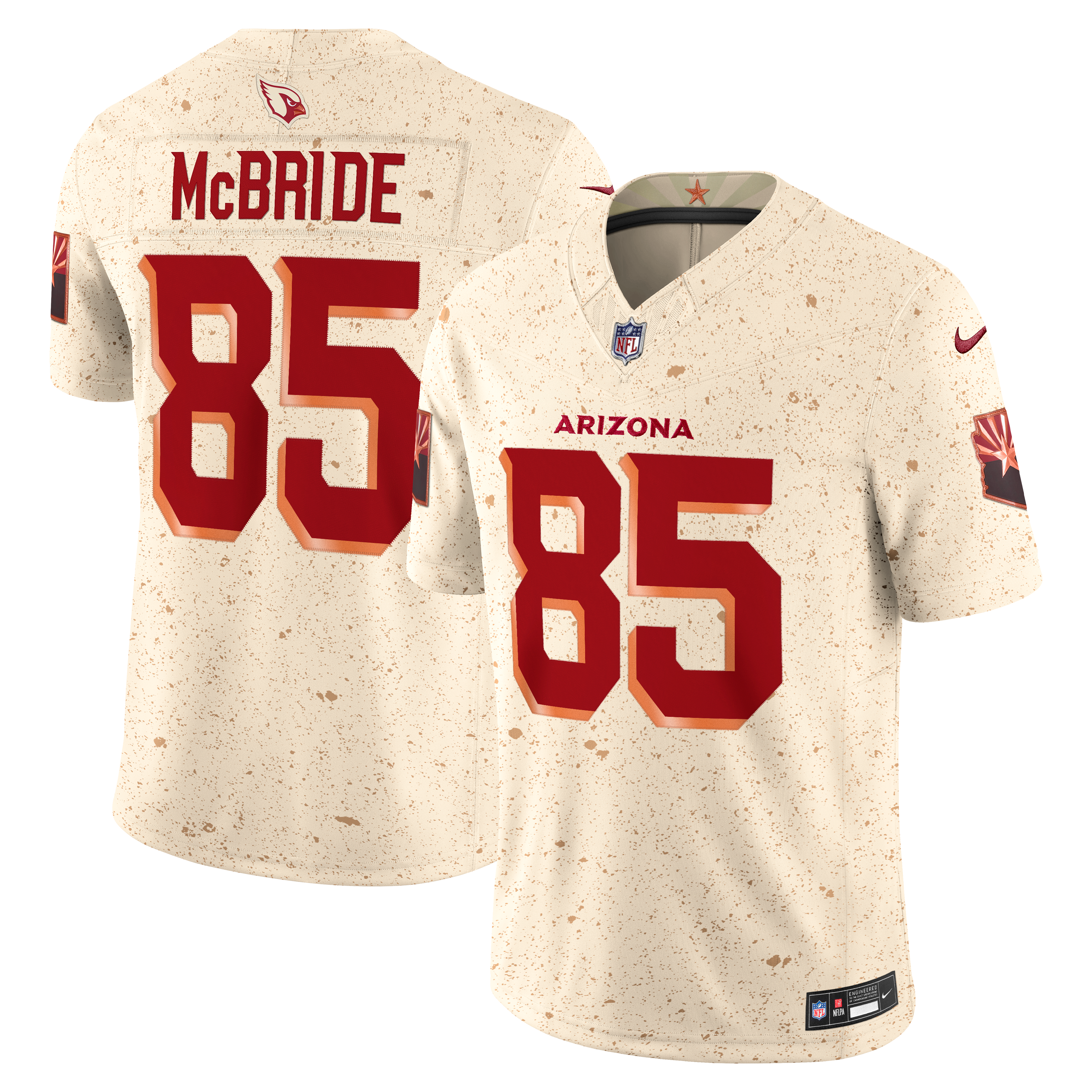 Trey McBride Arizona Cardinals 2025 Rivalries Collection Stitched Limited Jersey - Natural