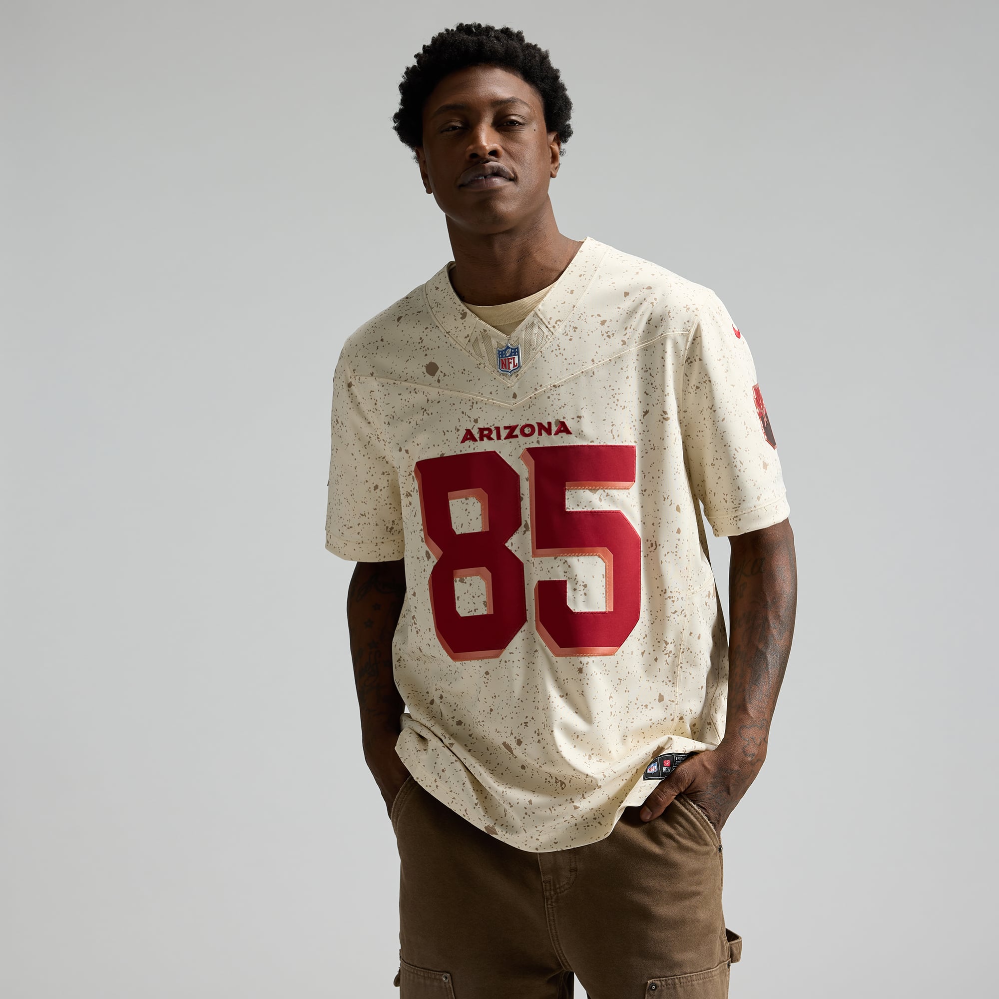 Trey McBride Arizona Cardinals 2025 Rivalries Collection Stitched Limited Jersey - Natural - Image 7