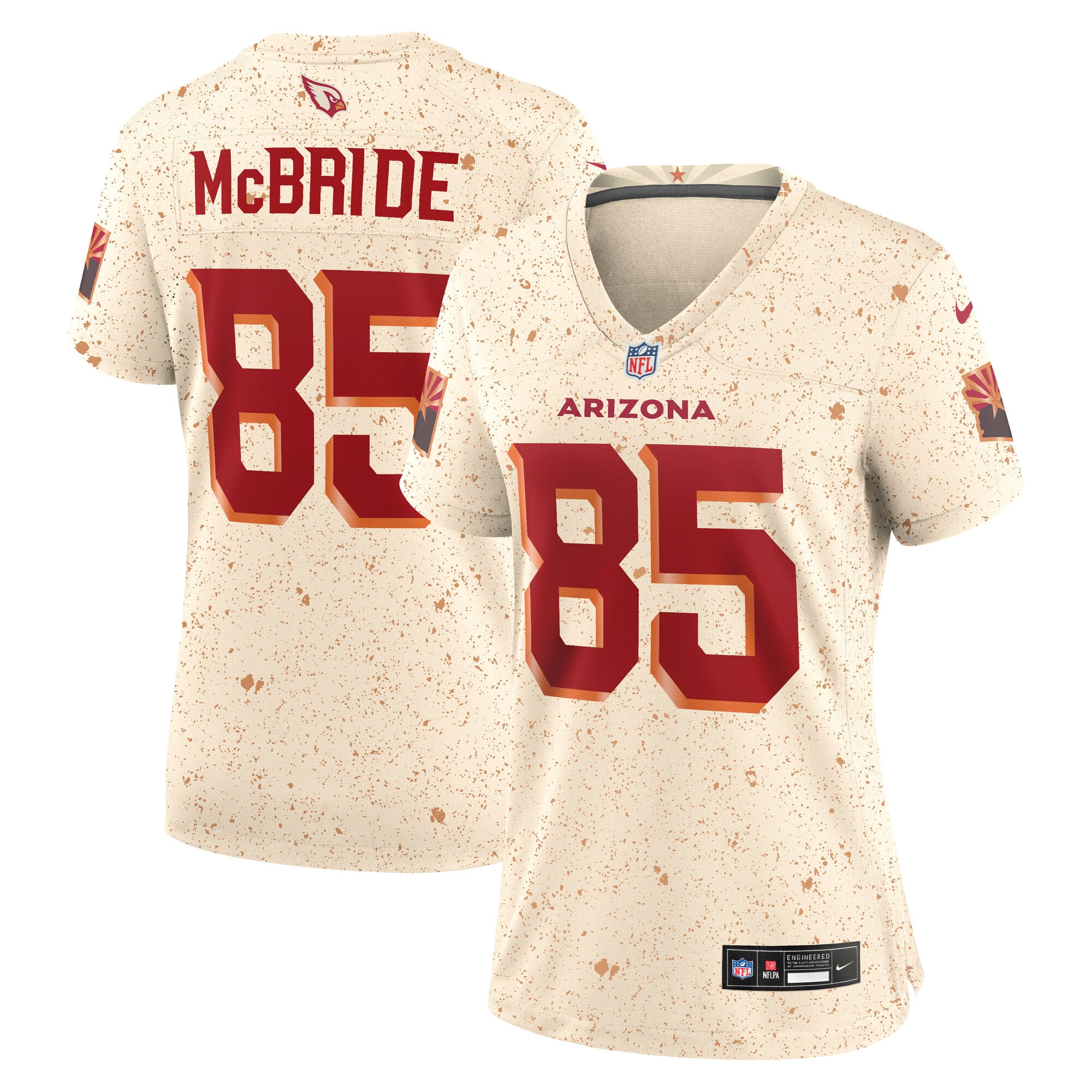 Trey McBride Arizona Cardinals Women's 2025 Rivalries Collection Game Jersey - Natural