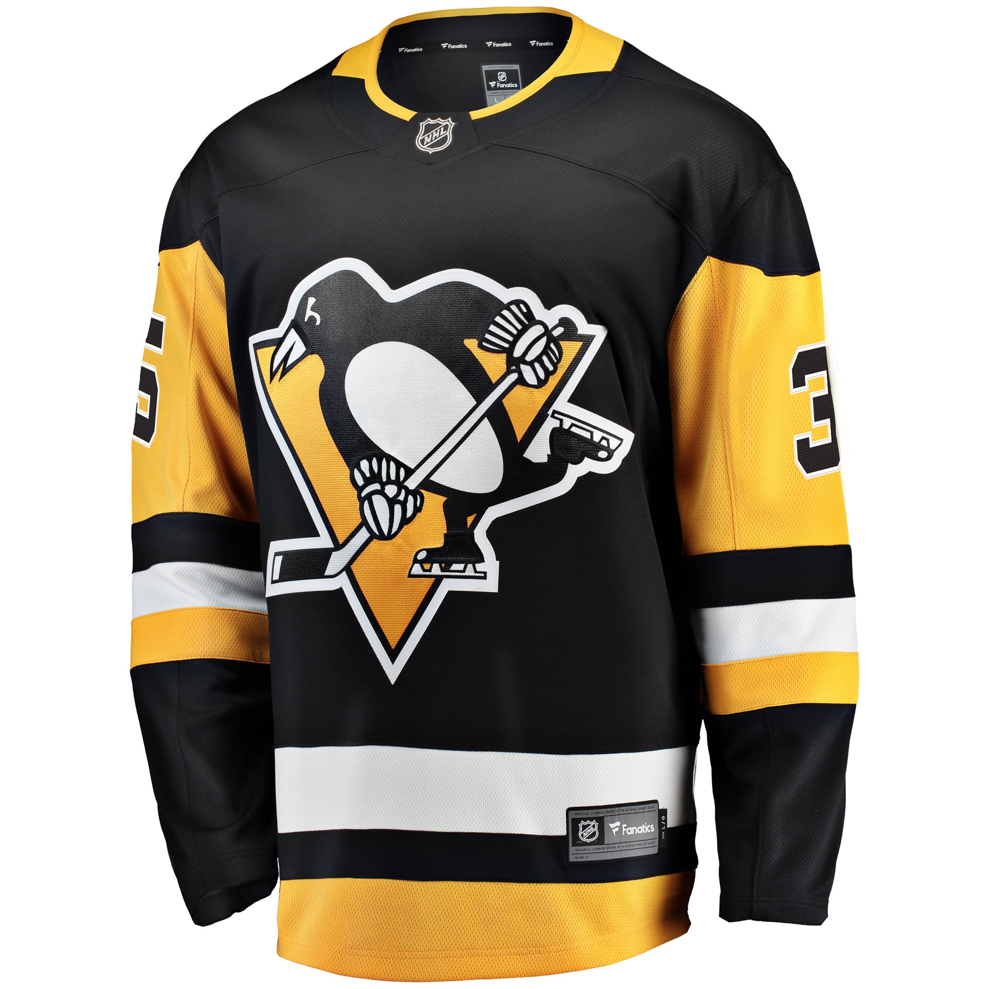 Tristan Jarry Pittsburgh Penguins Home Breakaway Player Jersey - Black - Image 3