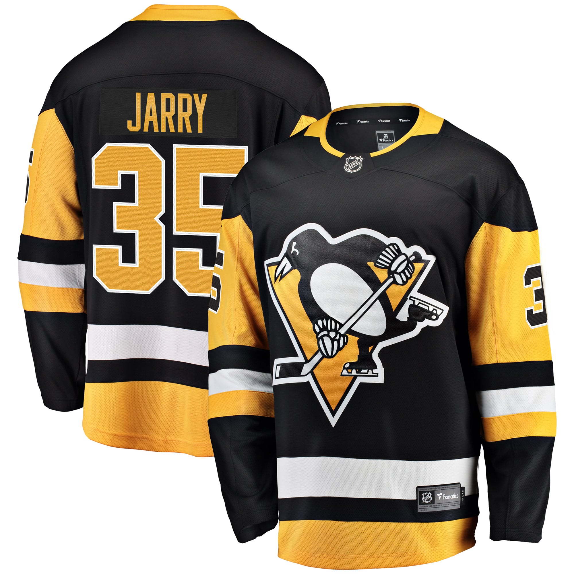 Tristan Jarry Pittsburgh Penguins Home Breakaway Player Jersey - Black - Image 2