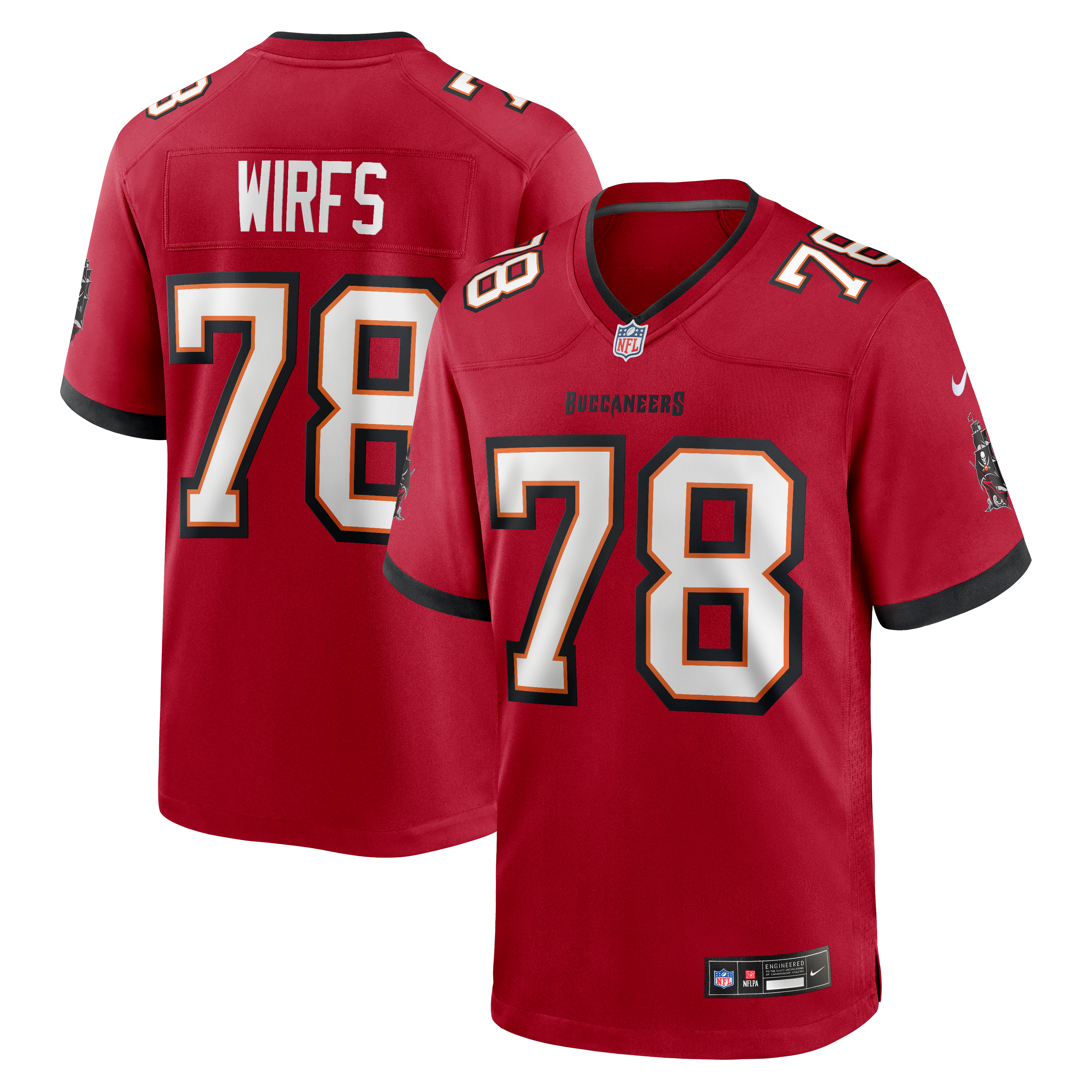 Tristan Wirfs Tampa Bay Buccaneers Alternate Game Jersey - Red