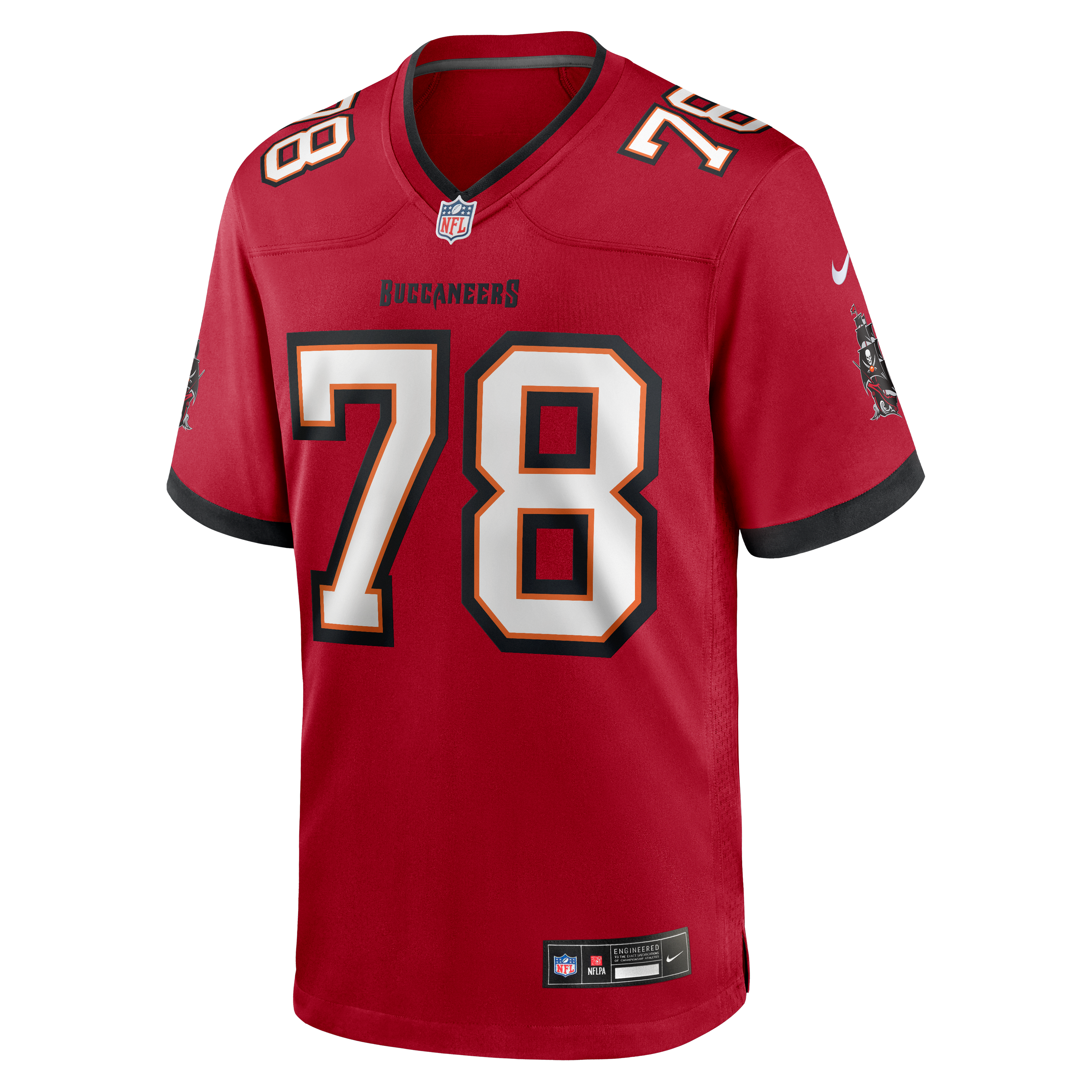 Tristan Wirfs Tampa Bay Buccaneers Player Game Jersey - Red - Image 3
