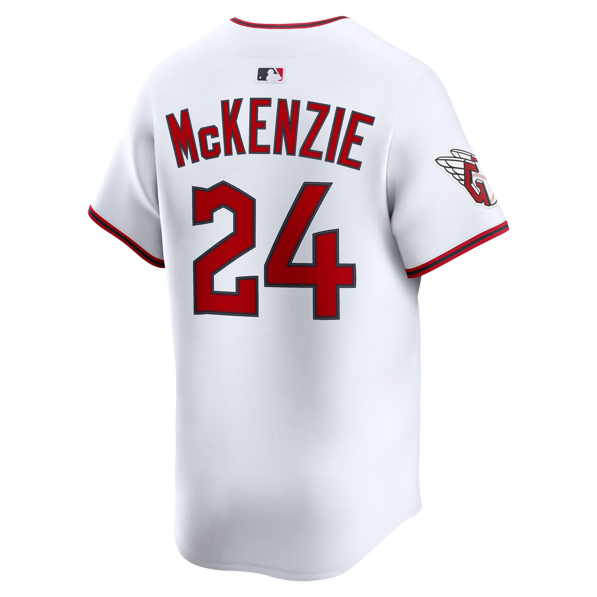Triston McKenzie Cleveland Guardians Home Limited Player Jersey - White - Image 4