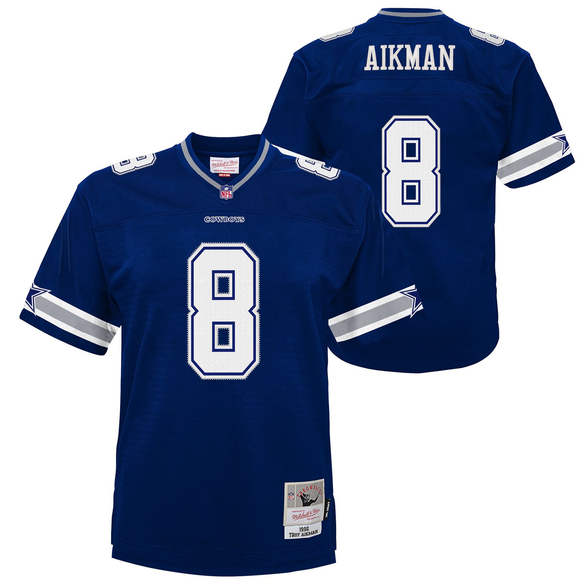 Troy Aikman Dallas Cowboys Youth 1992 Legacy Jersey - Navy - Image 2