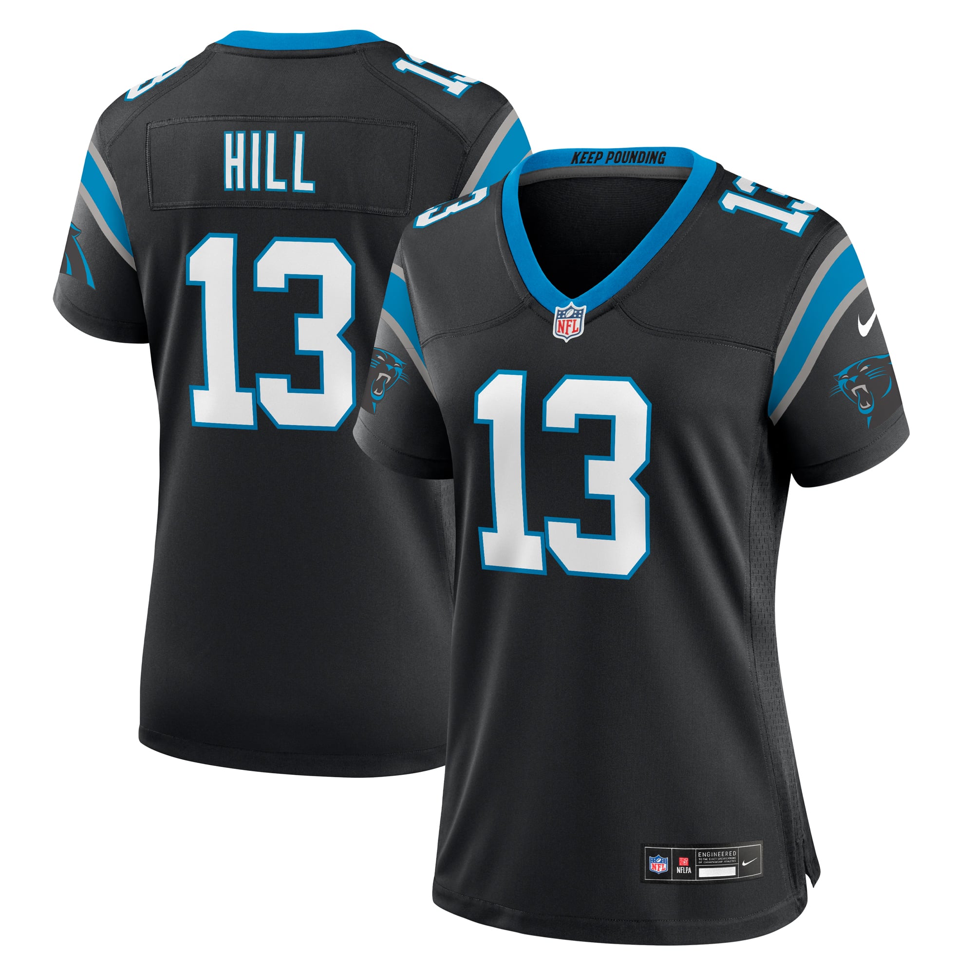 Troy Hill Carolina Panthers Women's Team Game Jersey - Black - Image 2
