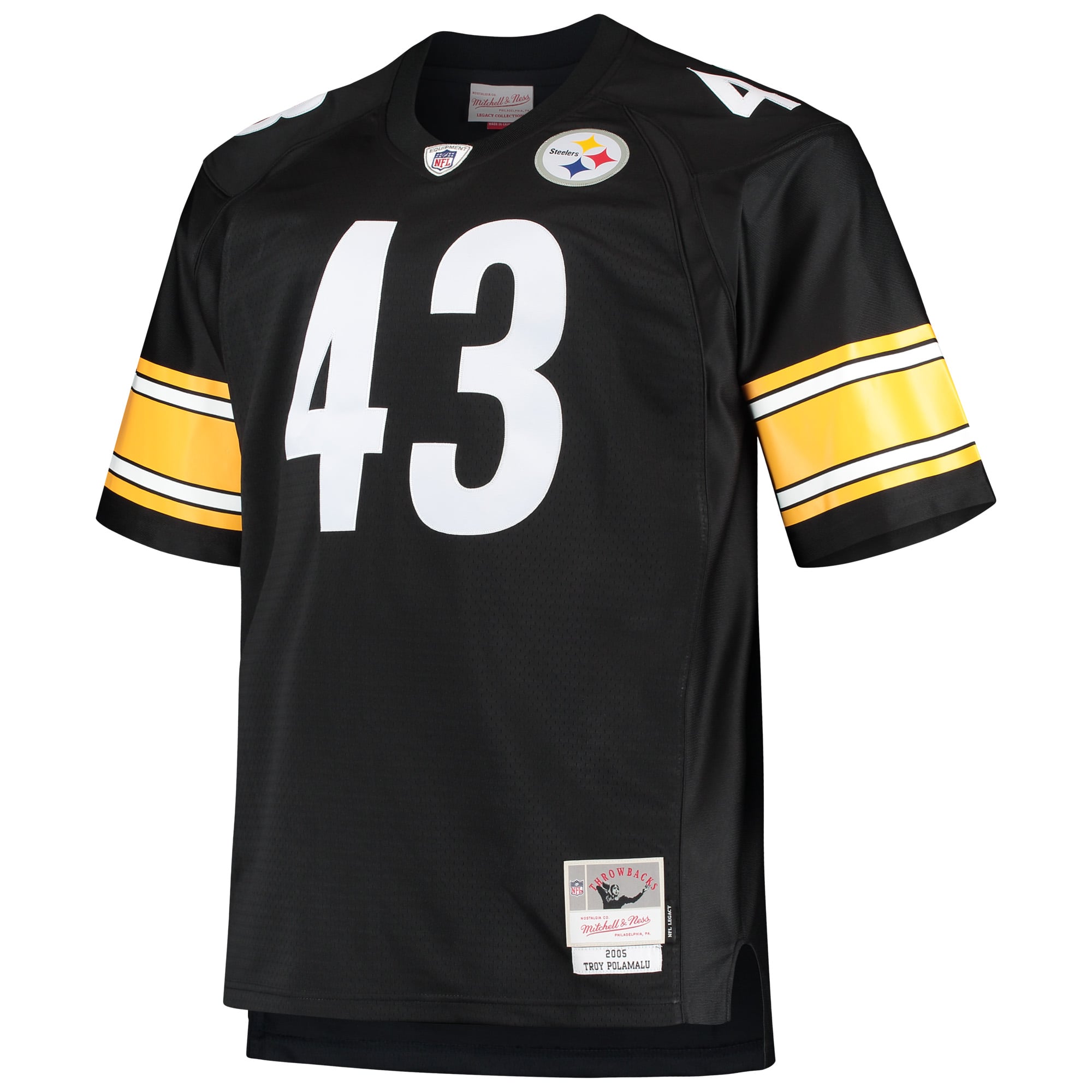 Troy Polamalu Pittsburgh Steelers Big & Tall 2005 Retired Player Jersey - Black - Image 3