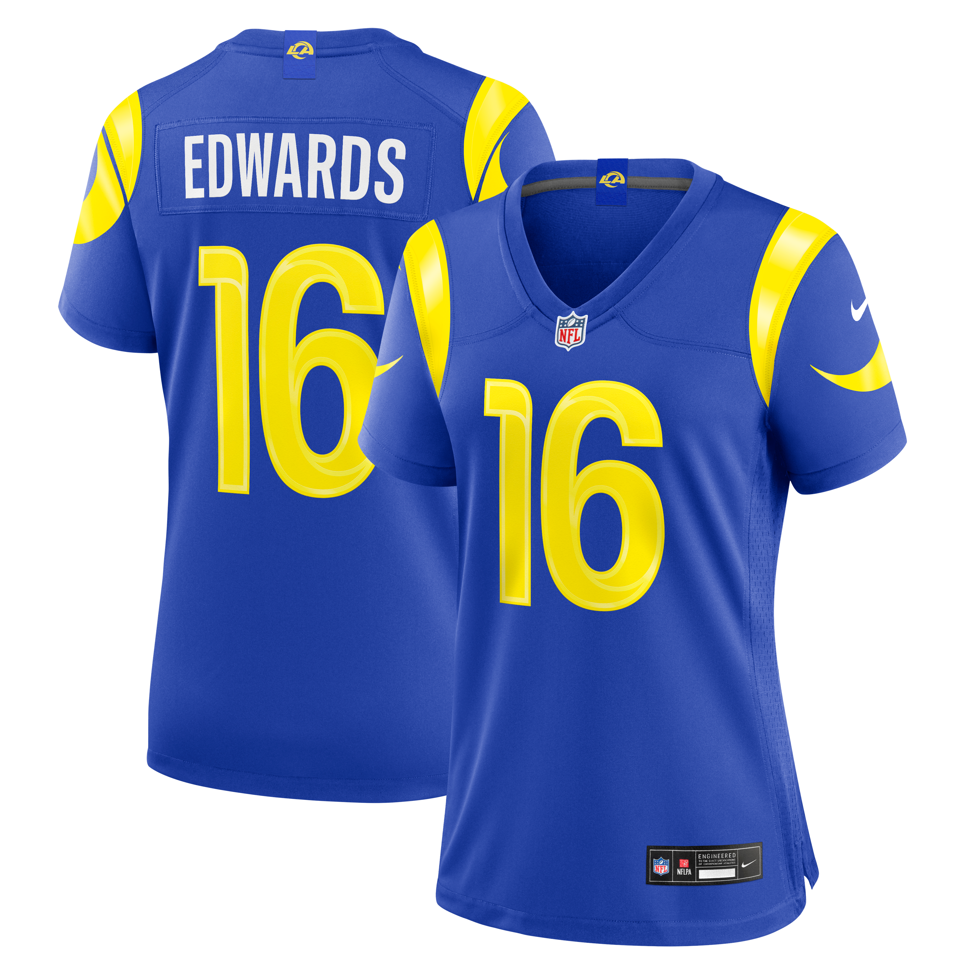 Tru Edwards Los Angeles Rams Women's Team Game Jersey - Royal - Image 2