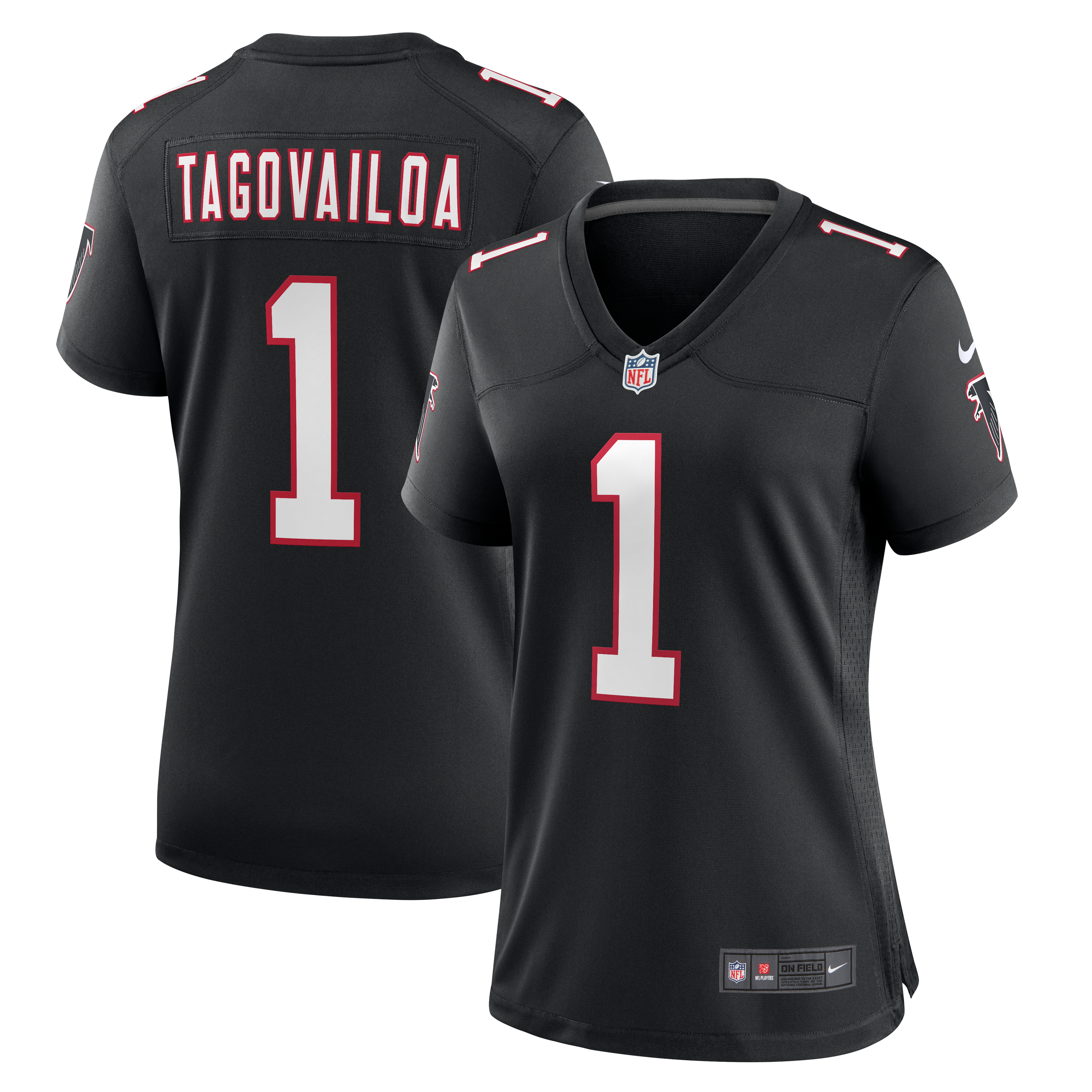 Tua Tagovailoa Atlanta Falcons Women's Alternate Game Jersey - Black - Image 2
