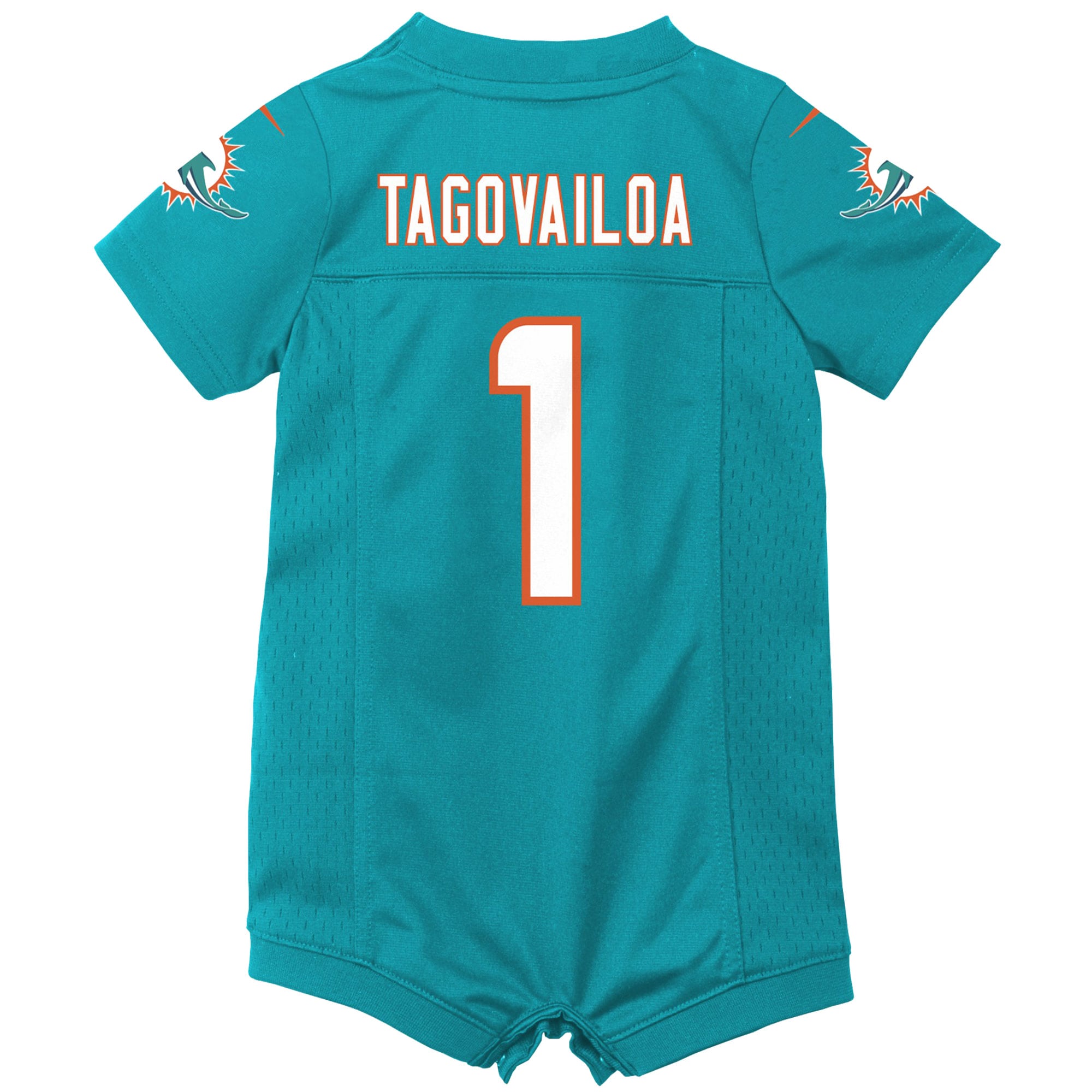 Tua Tagovailoa Miami Dolphins Newborn & Infant Game Romper Jersey - Aqua - Image 4