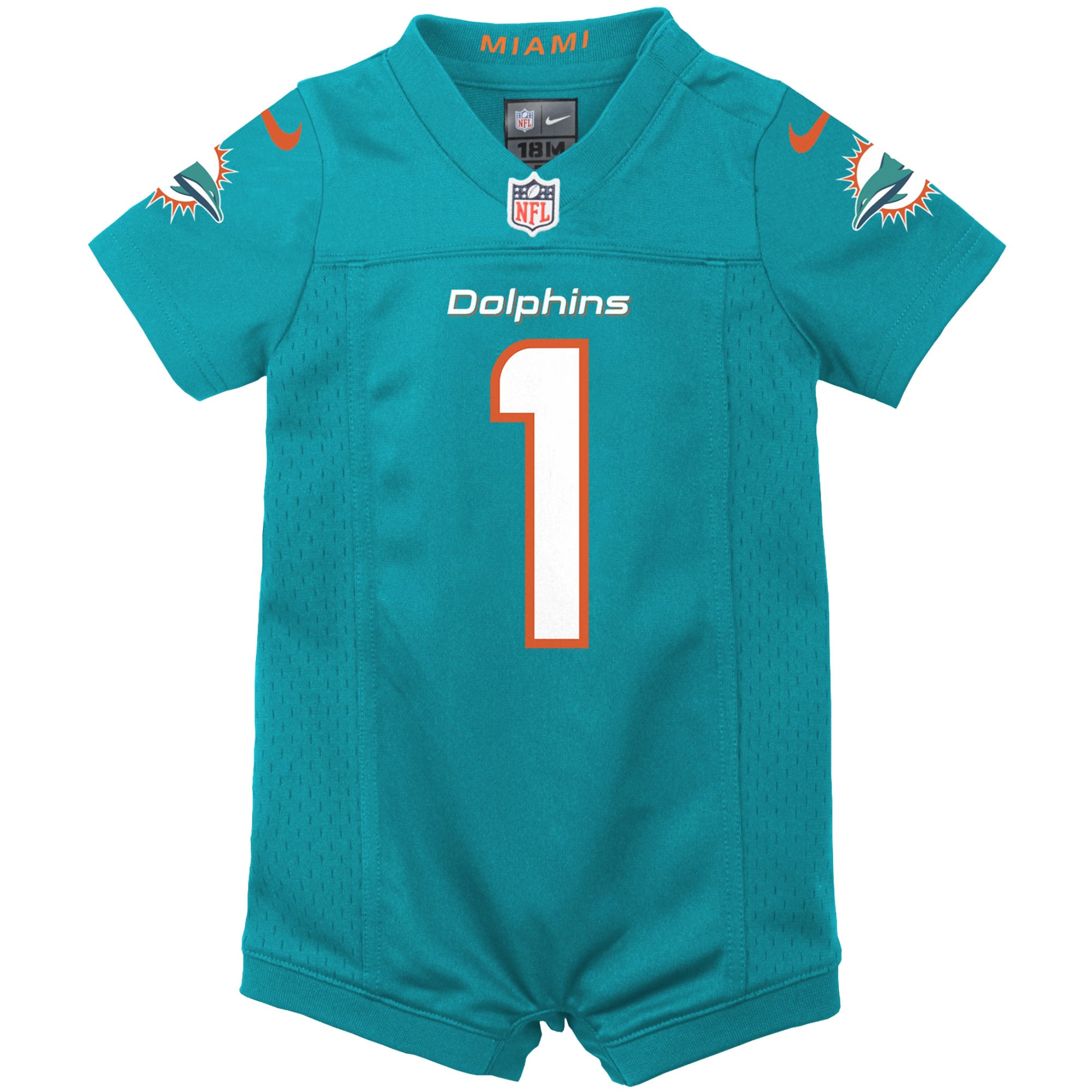 Tua Tagovailoa Miami Dolphins Newborn & Infant Game Romper Jersey - Aqua - Image 3