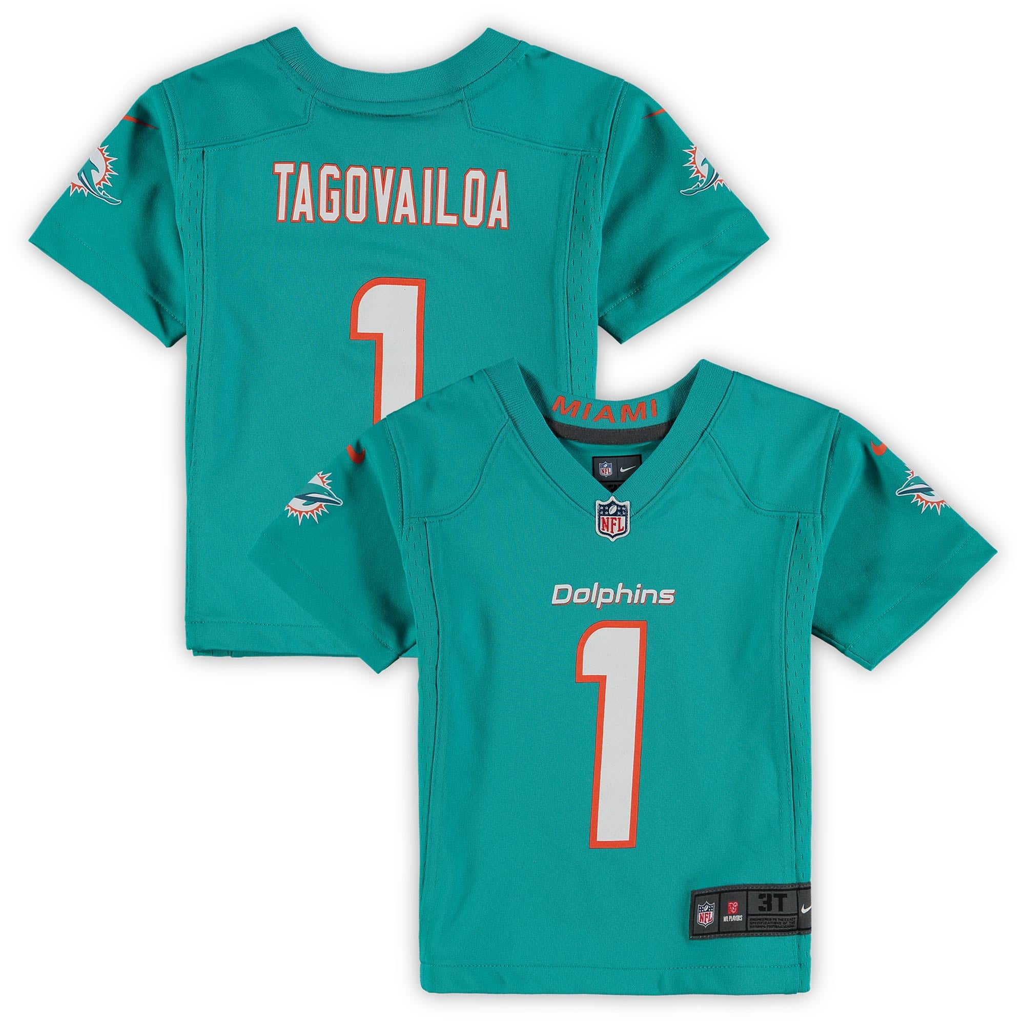 Tua Tagovailoa Miami Dolphins Toddler Game Jersey - Aqua - Image 2
