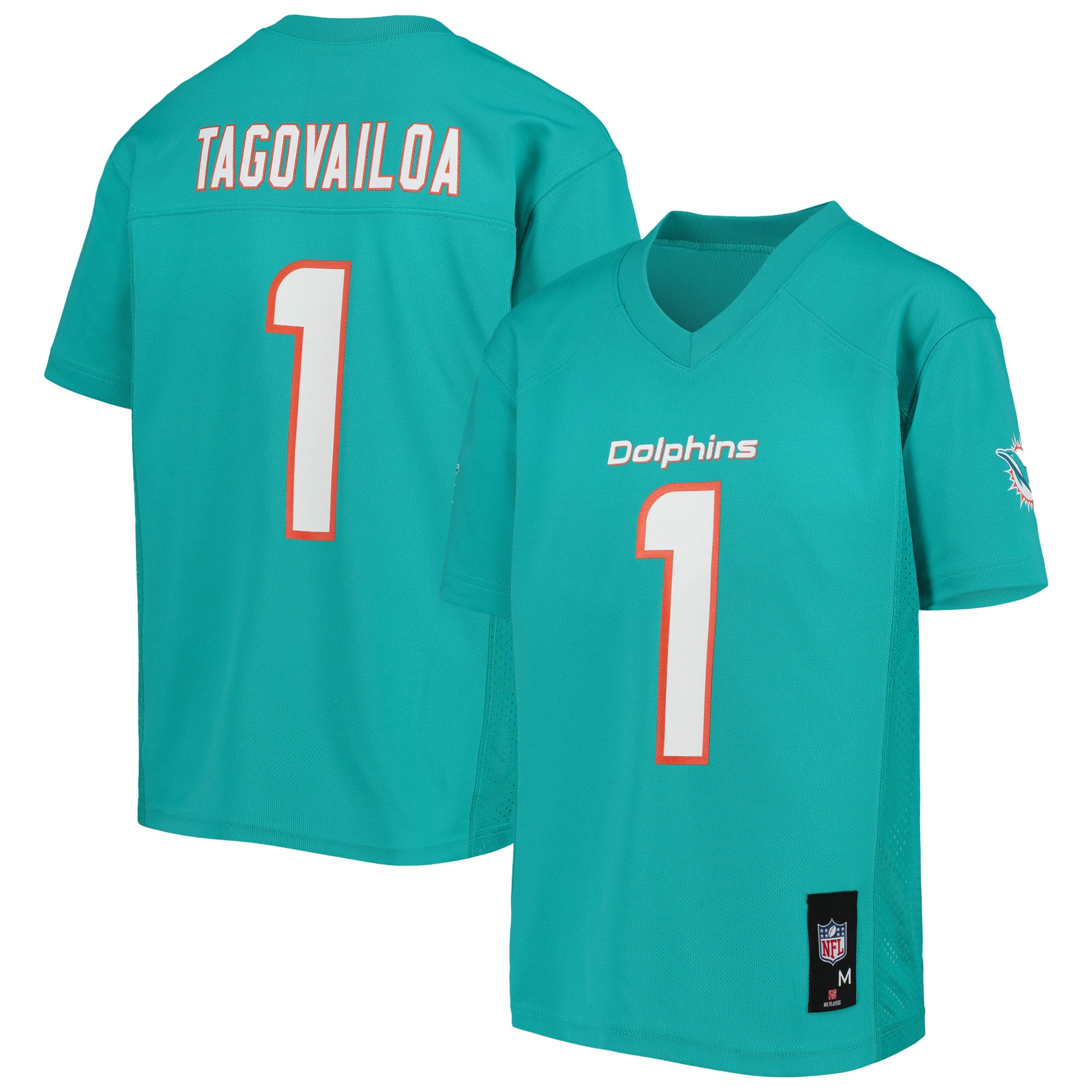 Tua Tagovailoa Miami Dolphins Youth Jersey - Aqua - Image 2