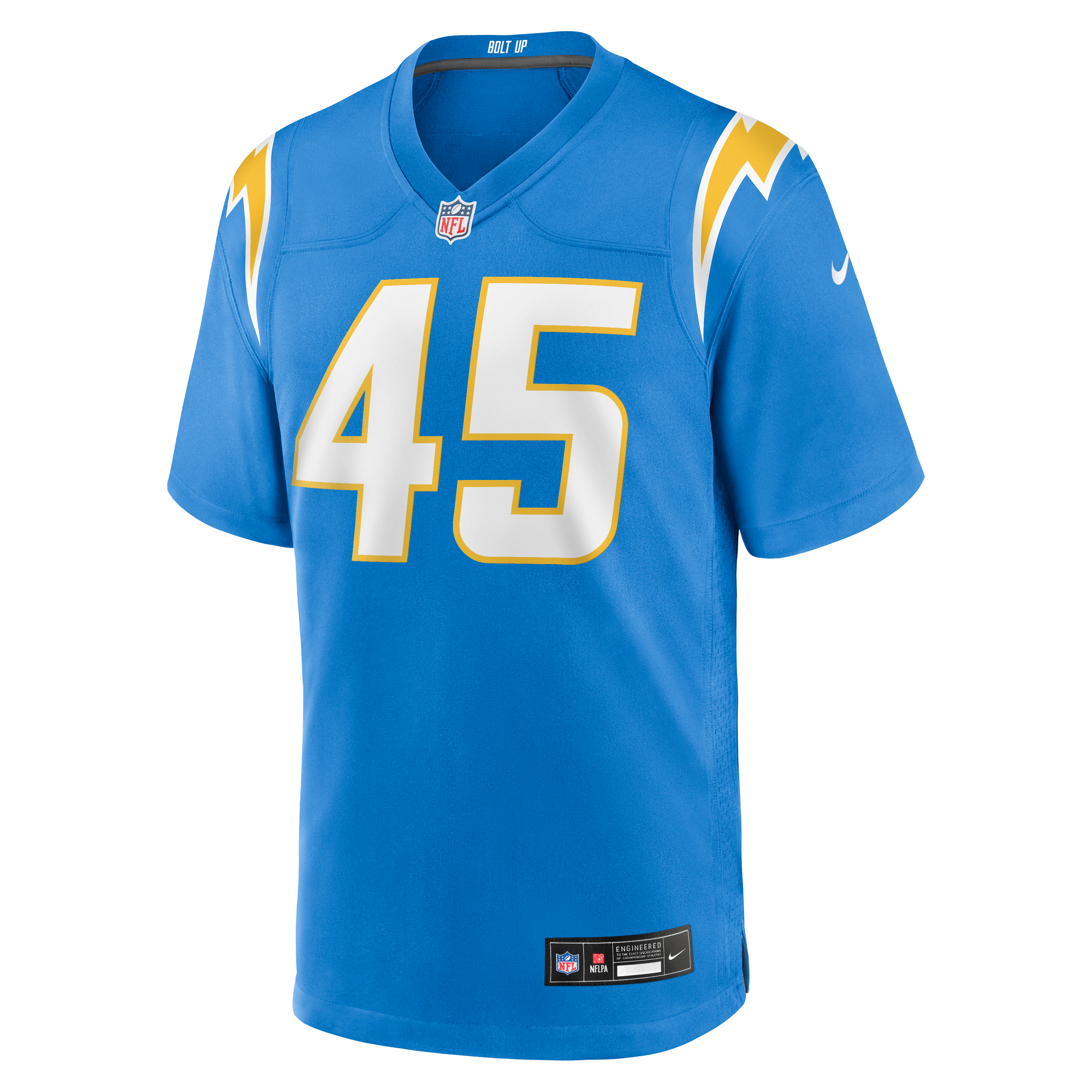 Tuli Tuipulotu Los Angeles Chargers Team Game Jersey - Powder Blue - Image 3