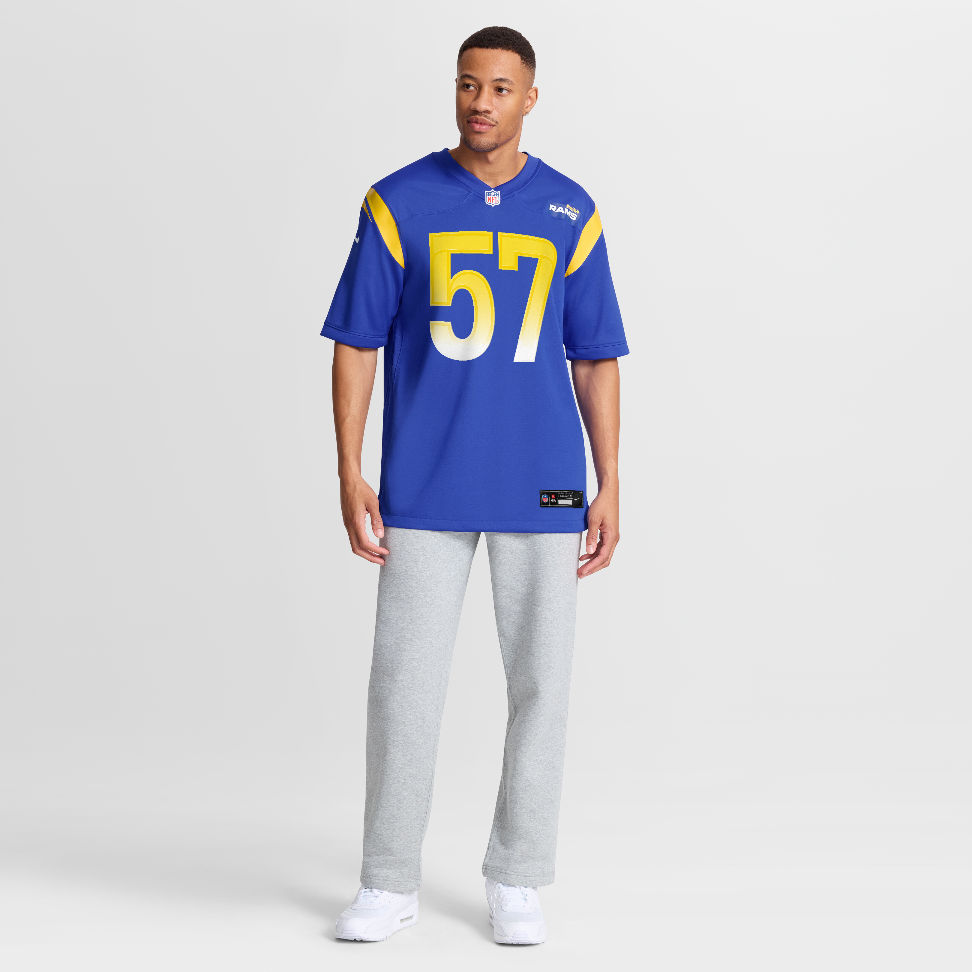 Ty Hamilton Los Angeles Rams Team Game Jersey - Royal - Image 8