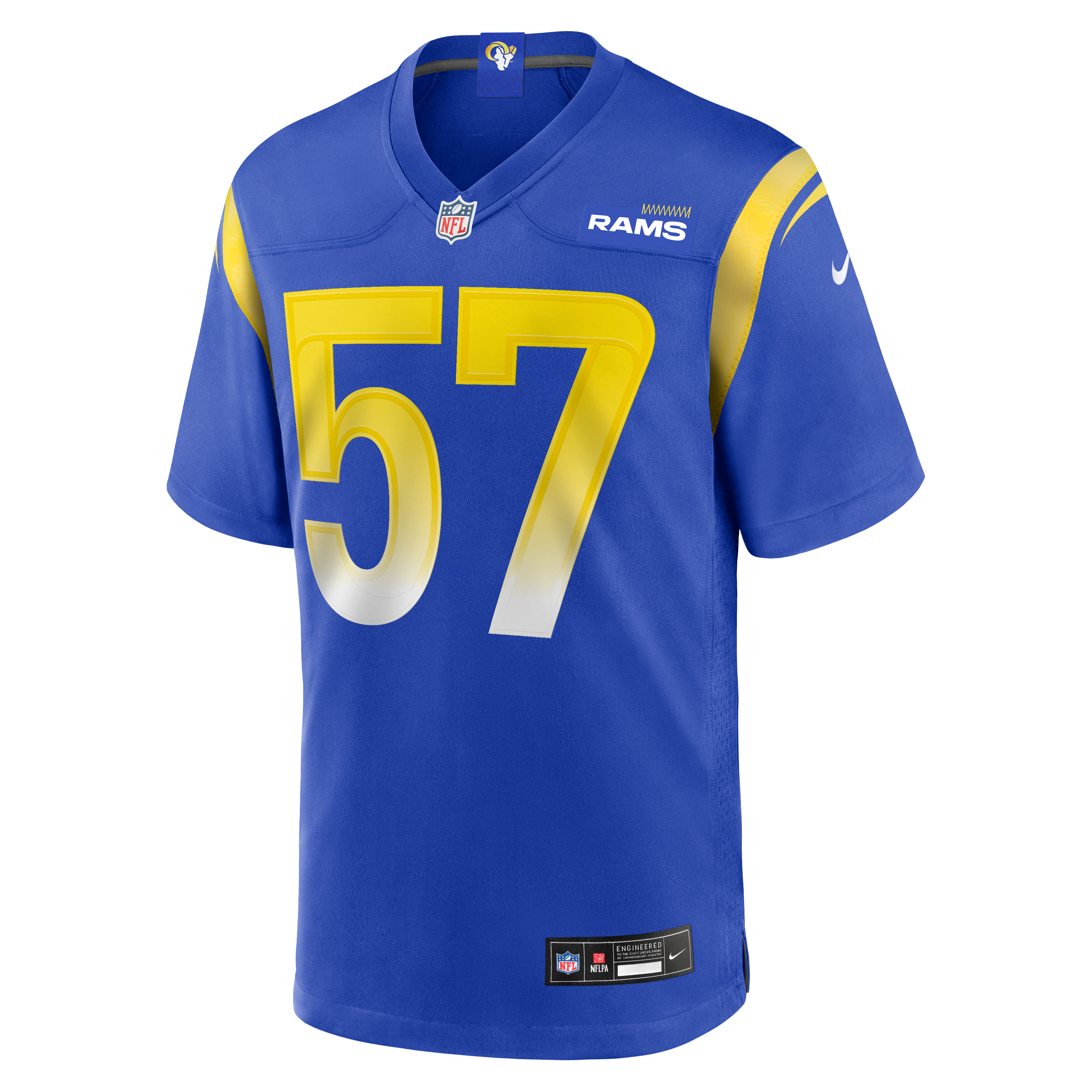 Ty Hamilton Los Angeles Rams Team Game Jersey - Royal - Image 3