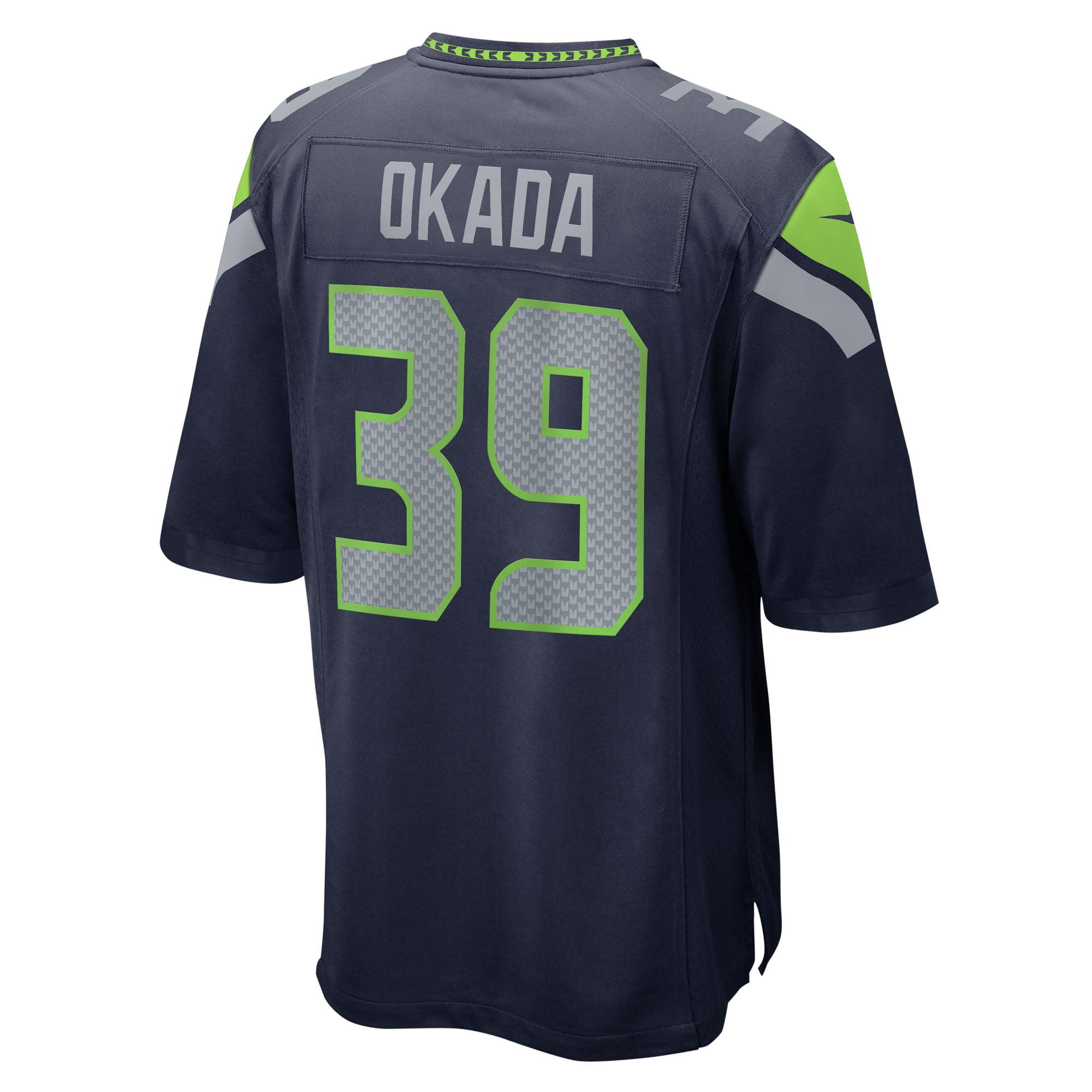 Ty Okada Seattle Seahawks Team Game Jersey - College Navy - Image 4