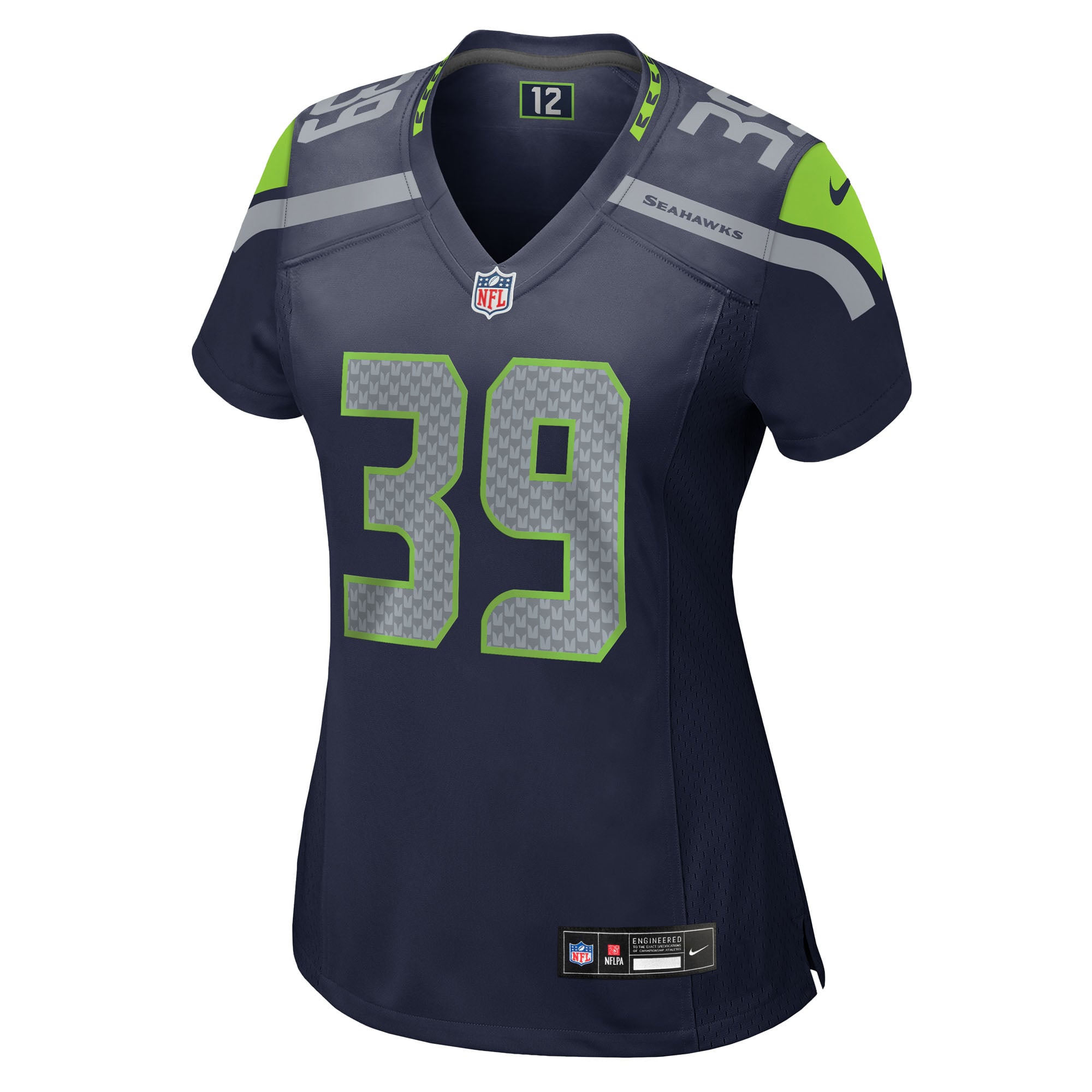 Ty Okada Seattle Seahawks Women's Team Game Jersey - College Navy - Image 3