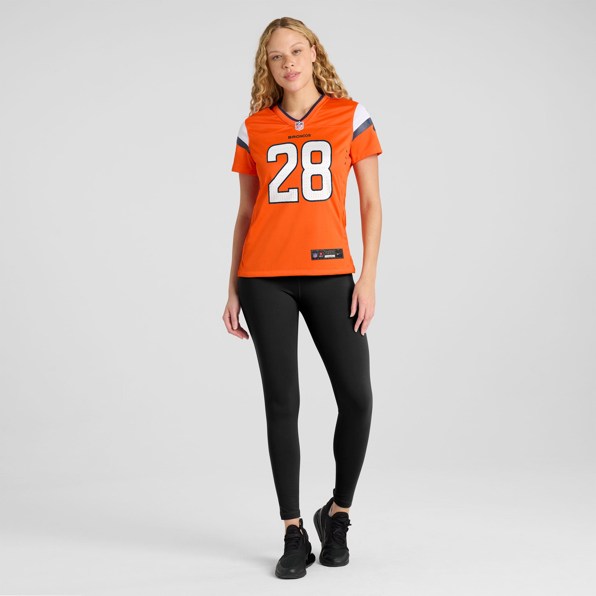 Tyler Badie Denver Broncos Women's Team Game Jersey - Orange - Image 5