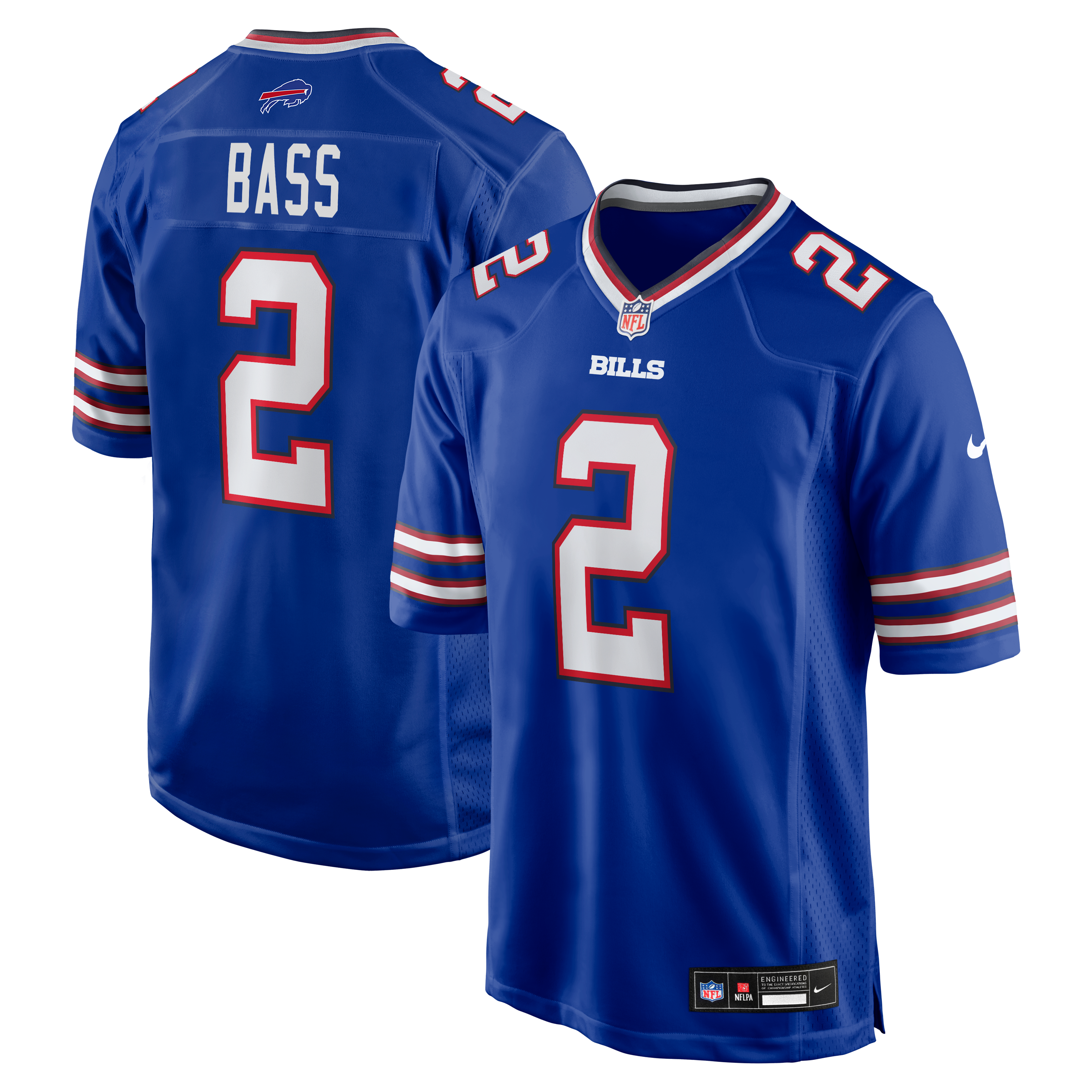 Tyler Bass Buffalo Bills Game Player Jersey - Royal - Image 2