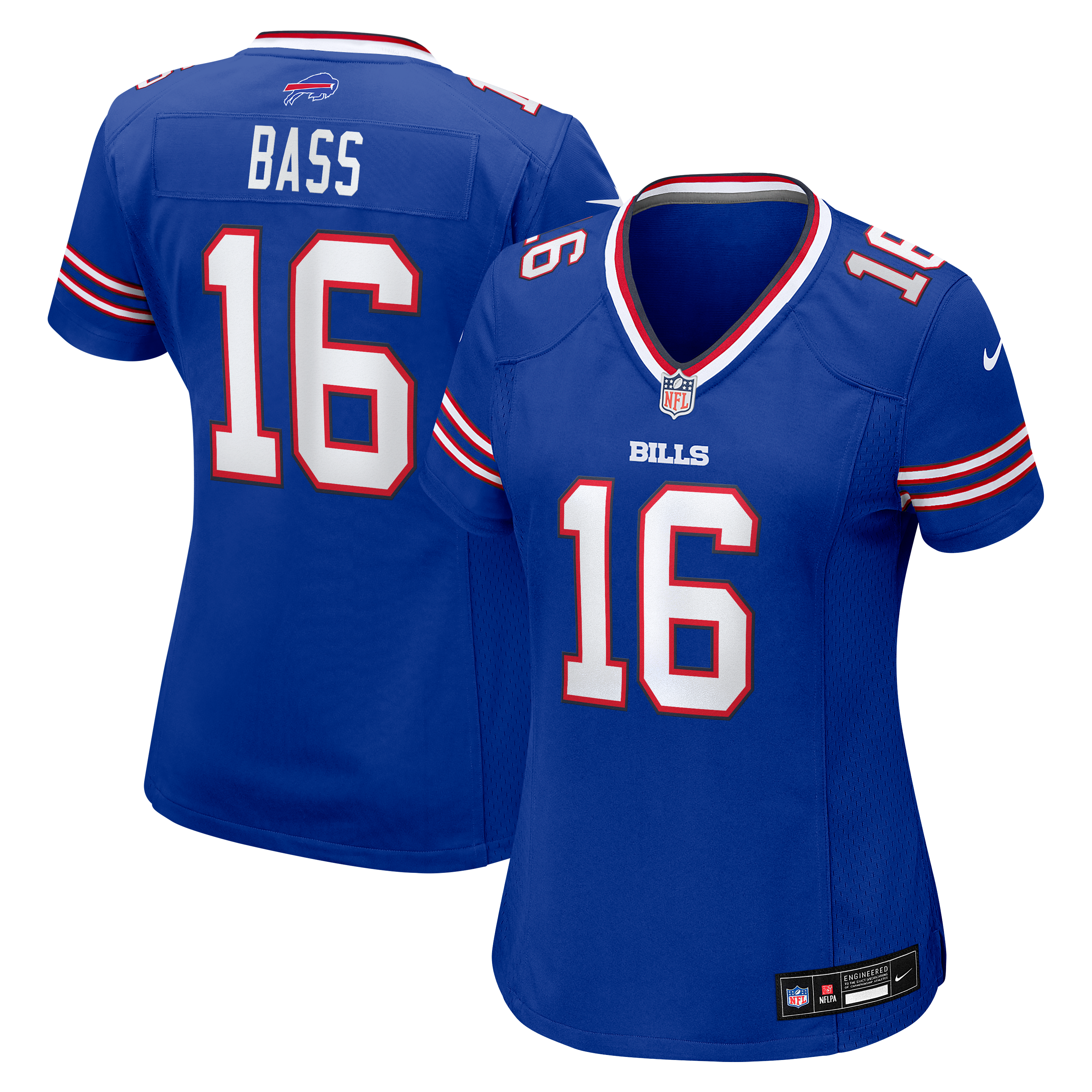 Tyler Bass Buffalo Bills Women's Team Game Jersey - Royal - Image 2