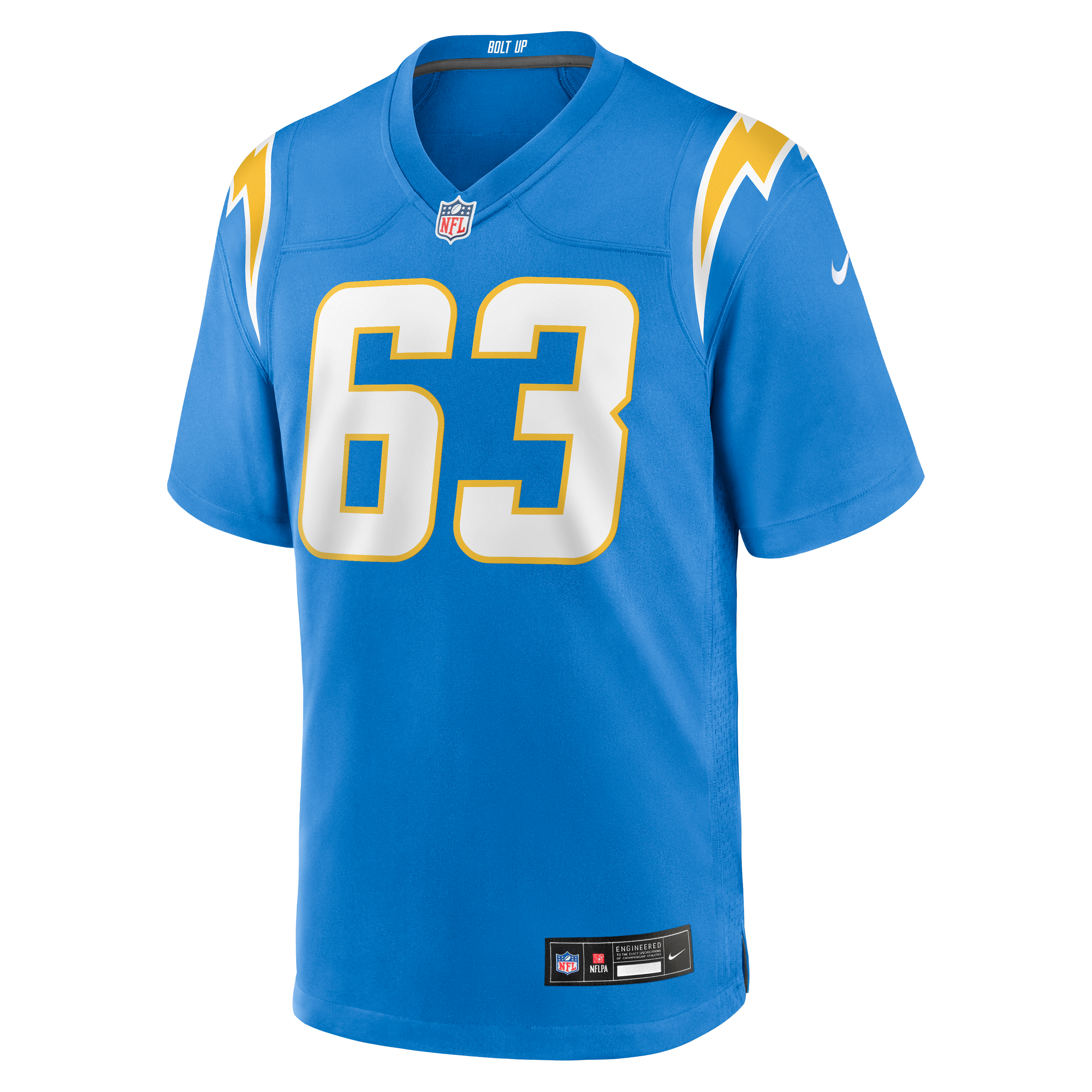 Tyler Biadasz Los Angeles Chargers Team Game Jersey - Powder Blue - Image 3