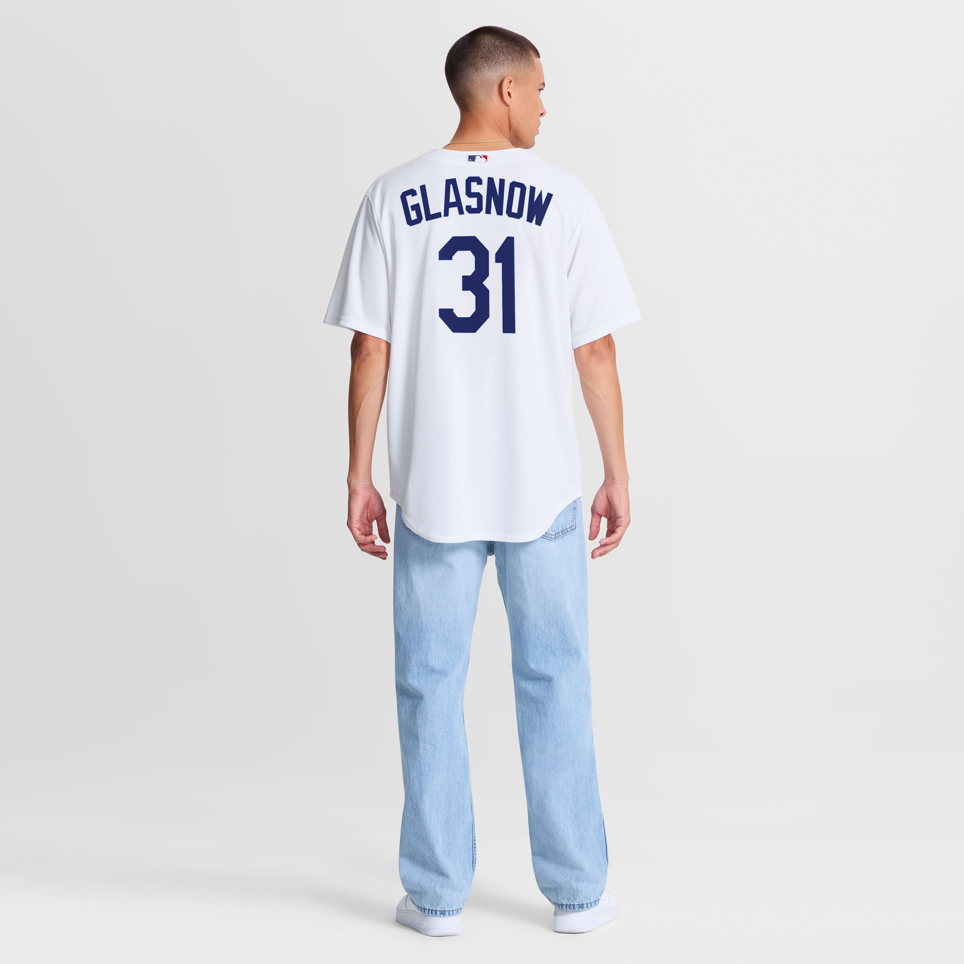 Tyler Glasnow Los Angeles Dodgers Home Jersey - White - Image 4