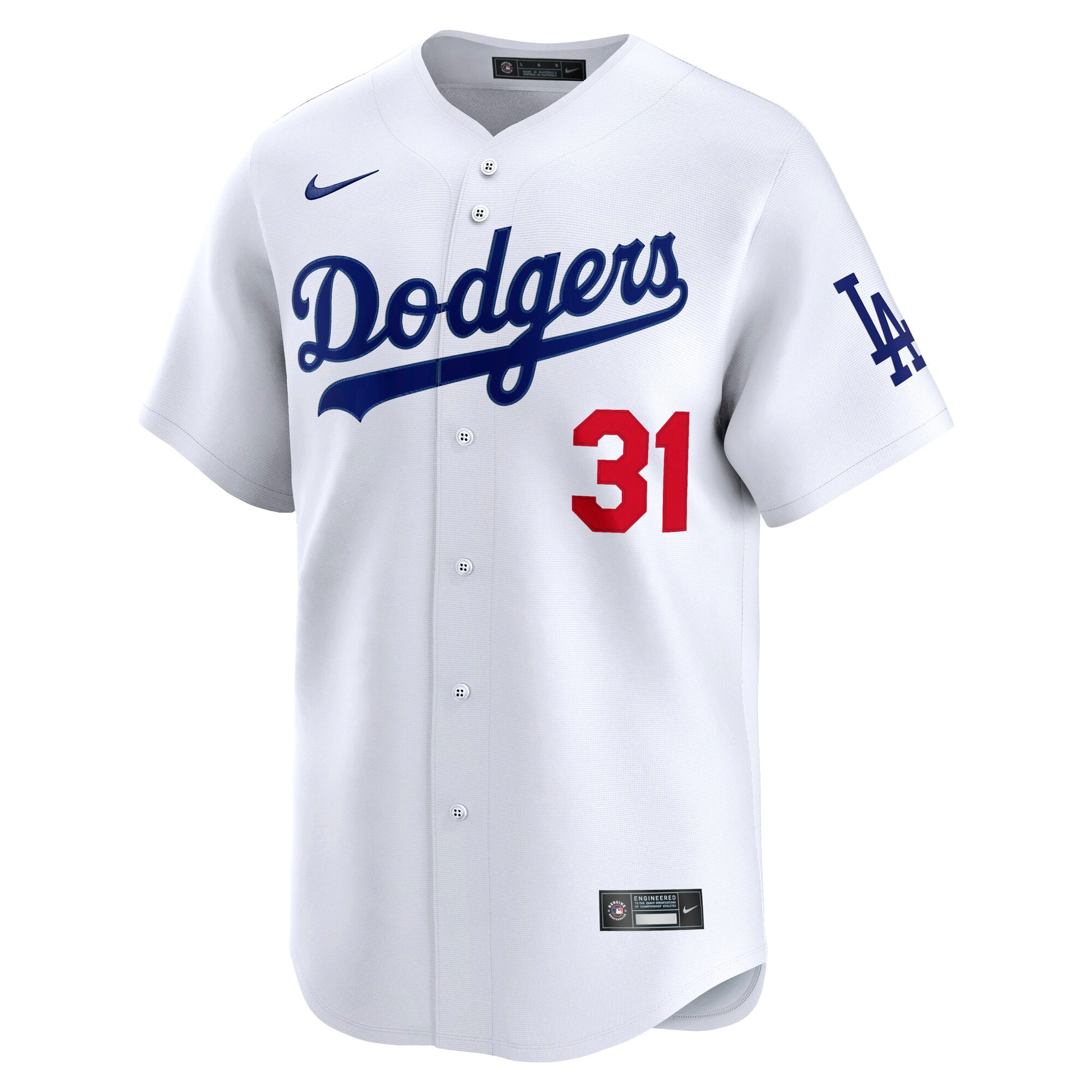 Tyler Glasnow Los Angeles Dodgers Home Limited Player Jersey - White - Image 3