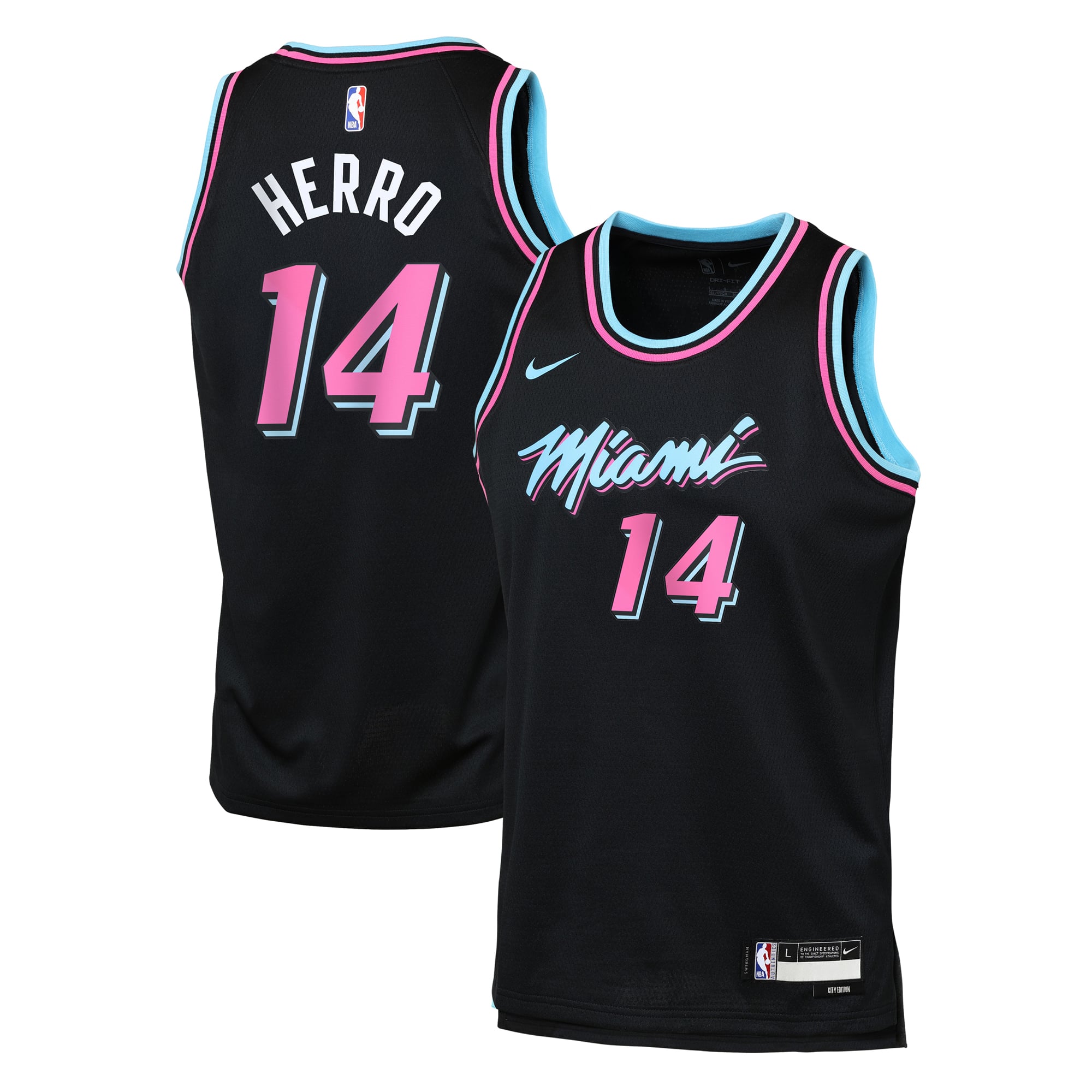 Tyler Herro Miami Heat Youth 2025/26 City Edition Swingman Jersey - Black