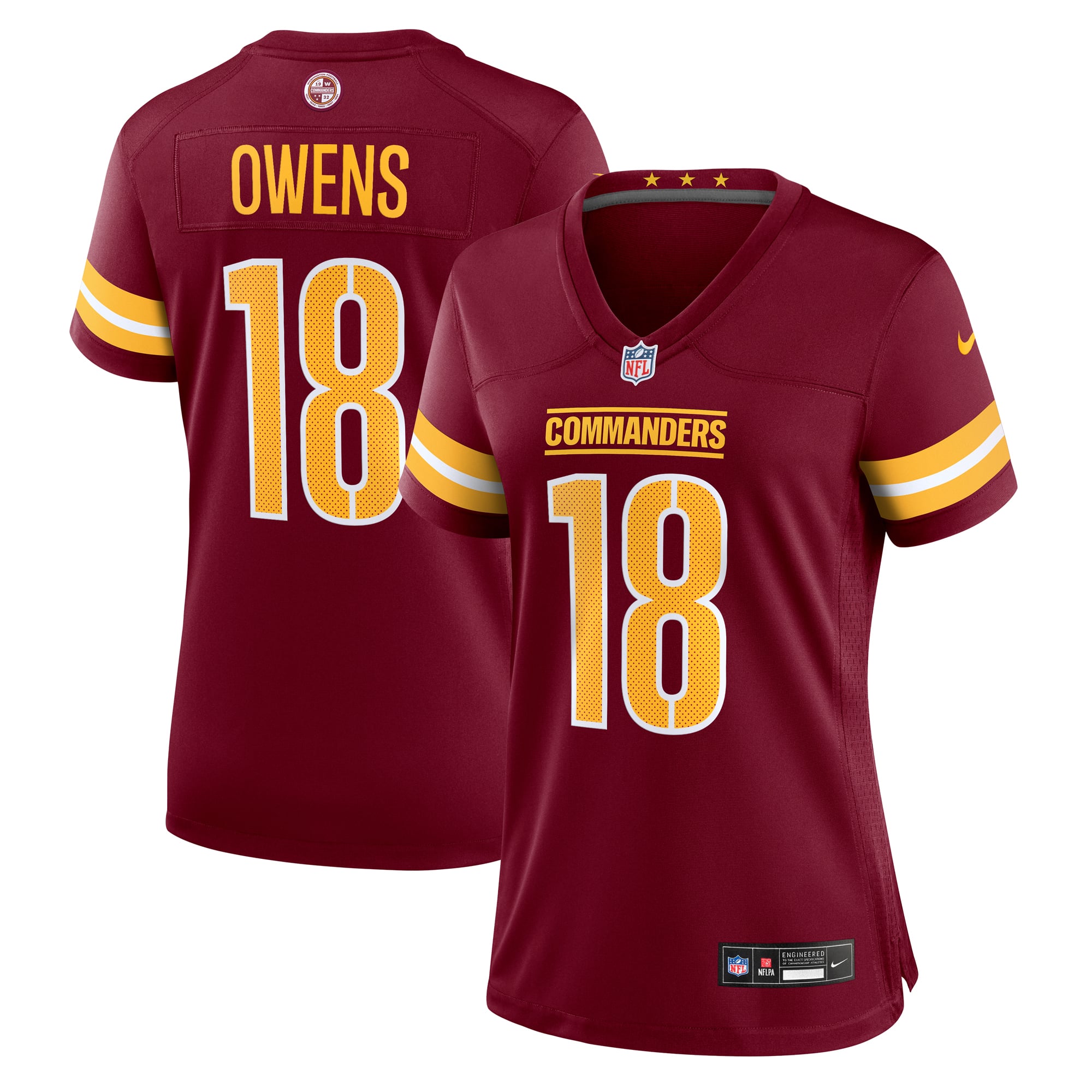 Tyler Owens Washington Commanders Women's Team Game Jersey - Burgundy - Image 2